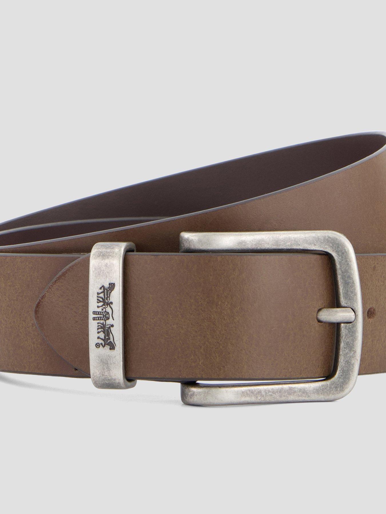 Image 6 of 6 of Levi's Metal Two Horse Keeper Leather Belt - Brown