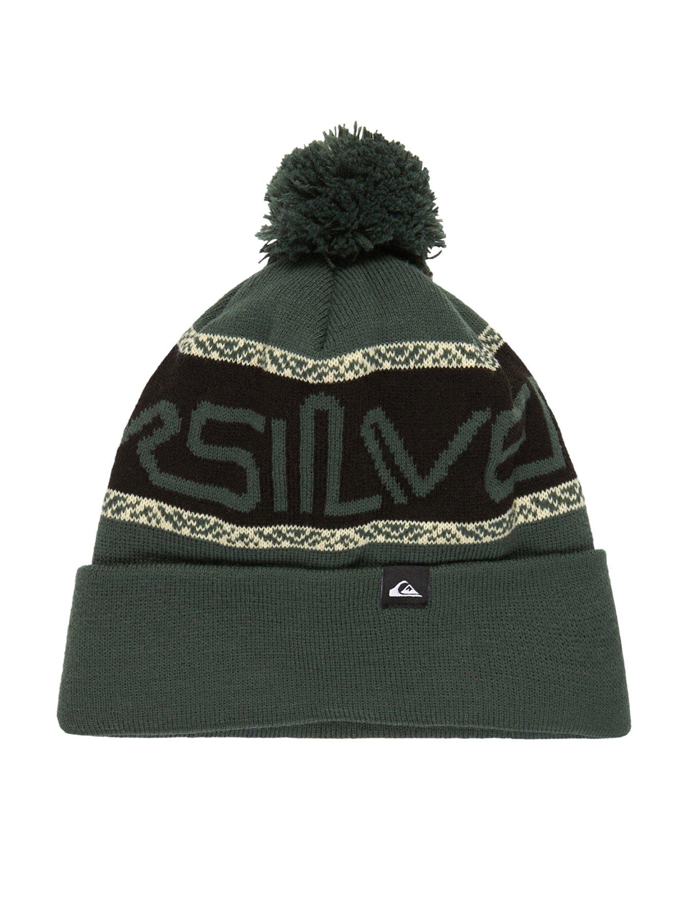 Quiksilver Mens Skiing Summit Beanie Hat, Green, Men