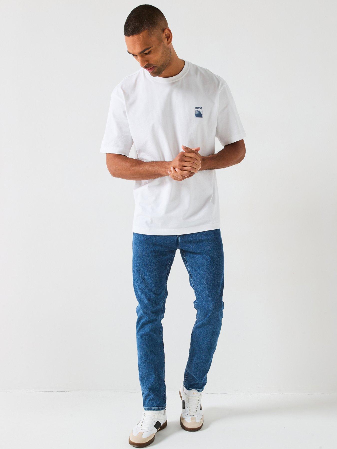 Image 5 of 6 of BOSS Delaware Slim Fit Jeans - Mid Wash