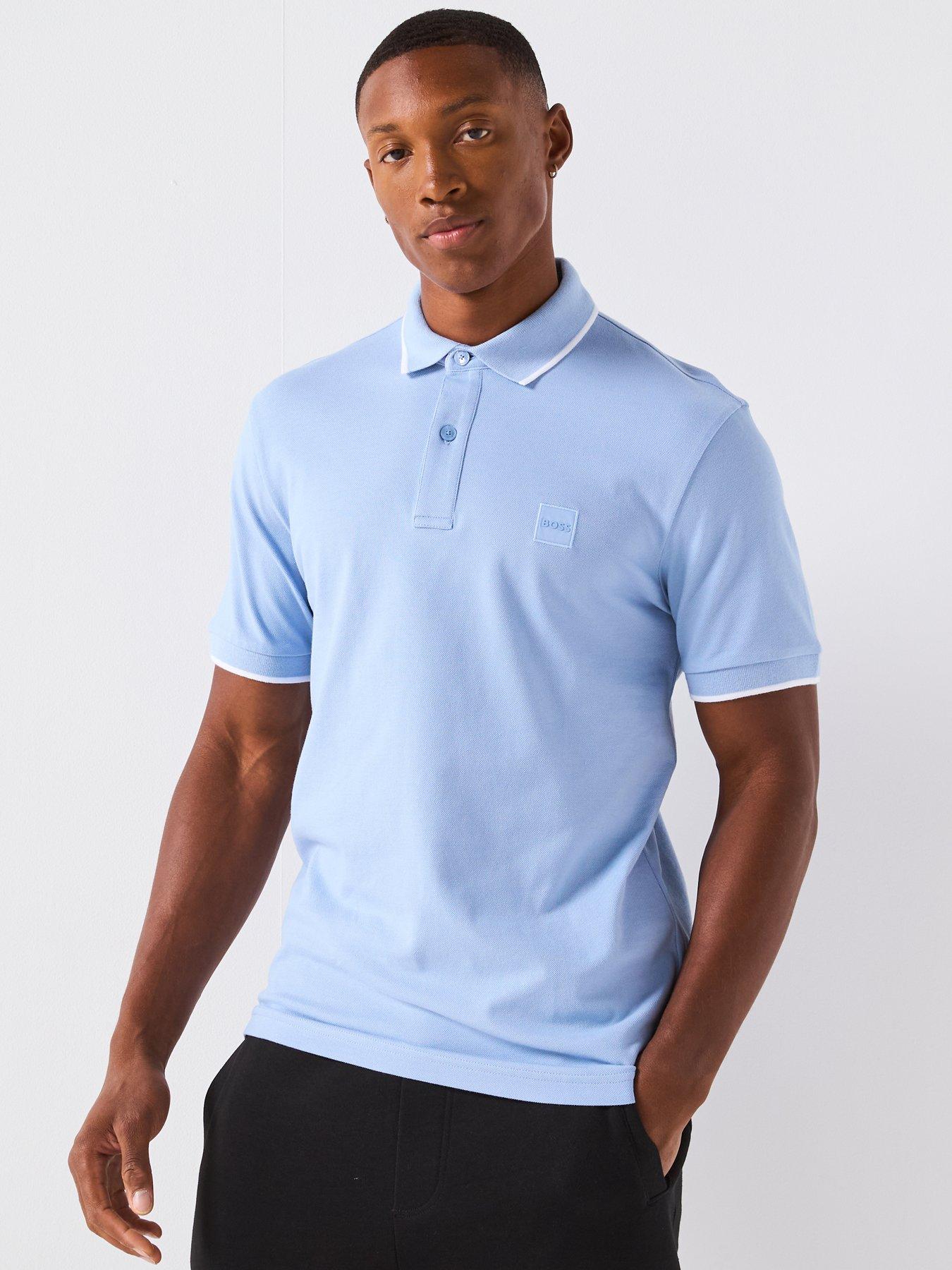 undefined Passertip Slim Fit Short Sleeve Polo Shirt - Light Blue