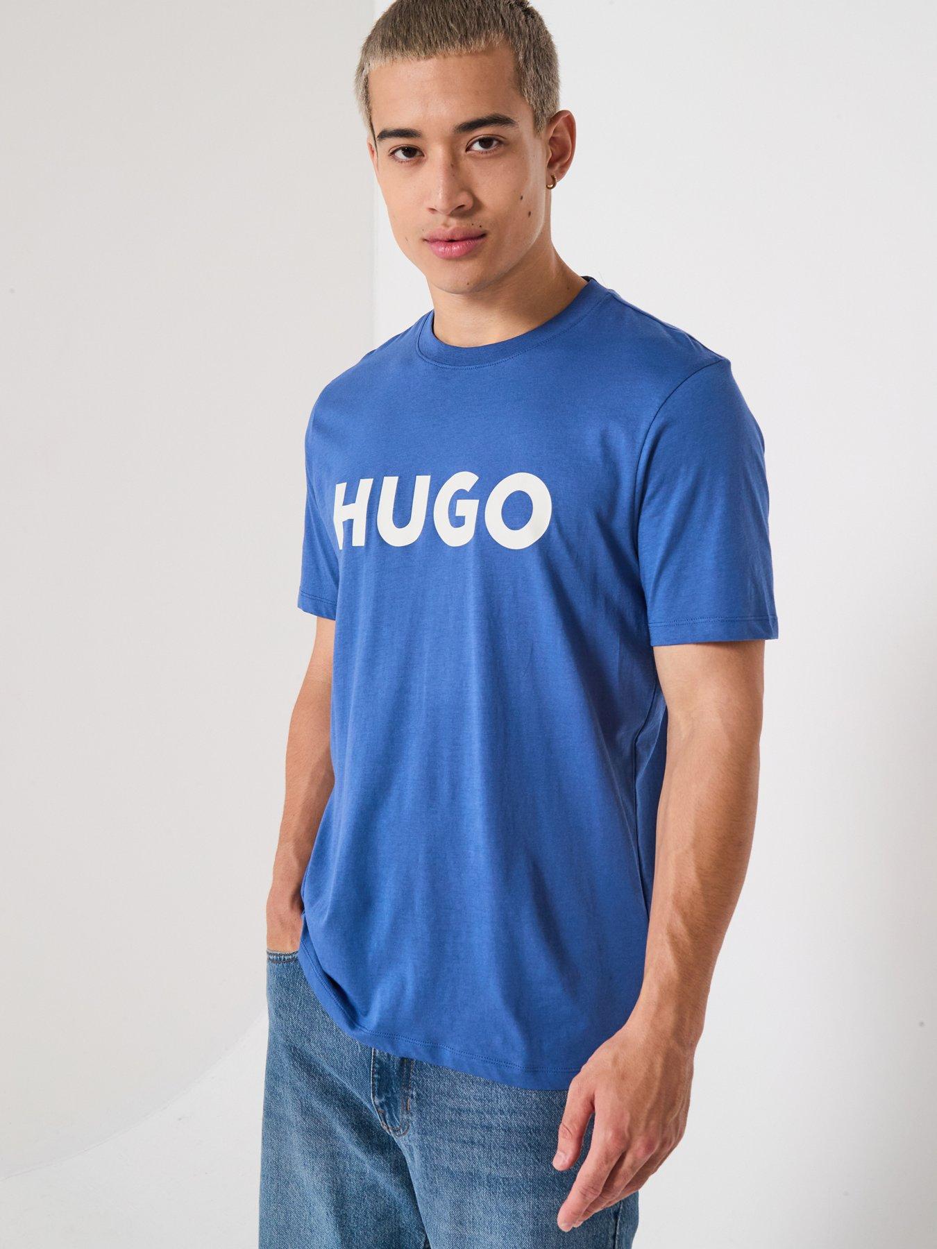 undefined Hugo Dulivio Regular Fit Large Logo T-shirt - Blue