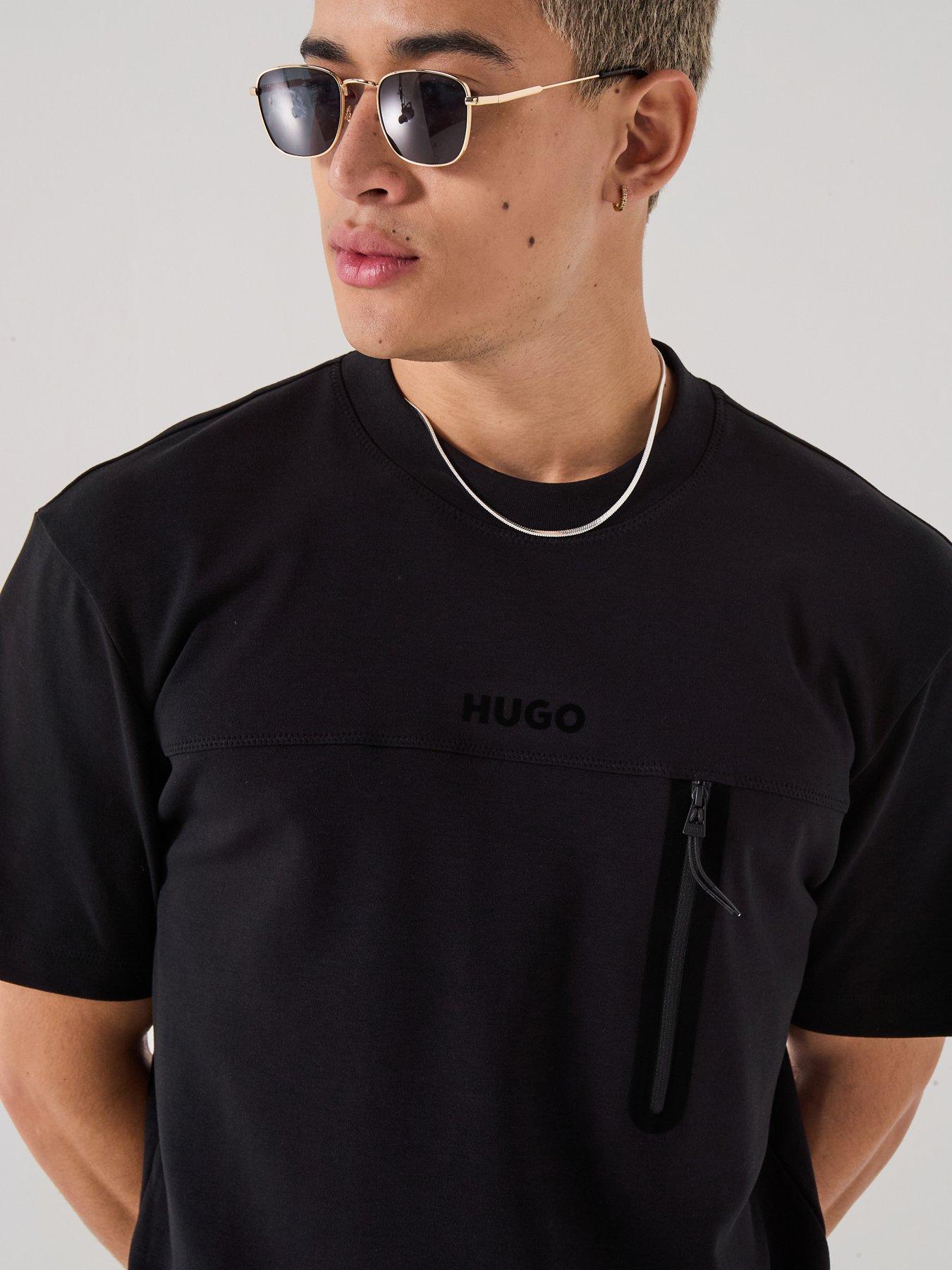 HUGO Relaxed Fit Dubi Tech T-Shirt - Black