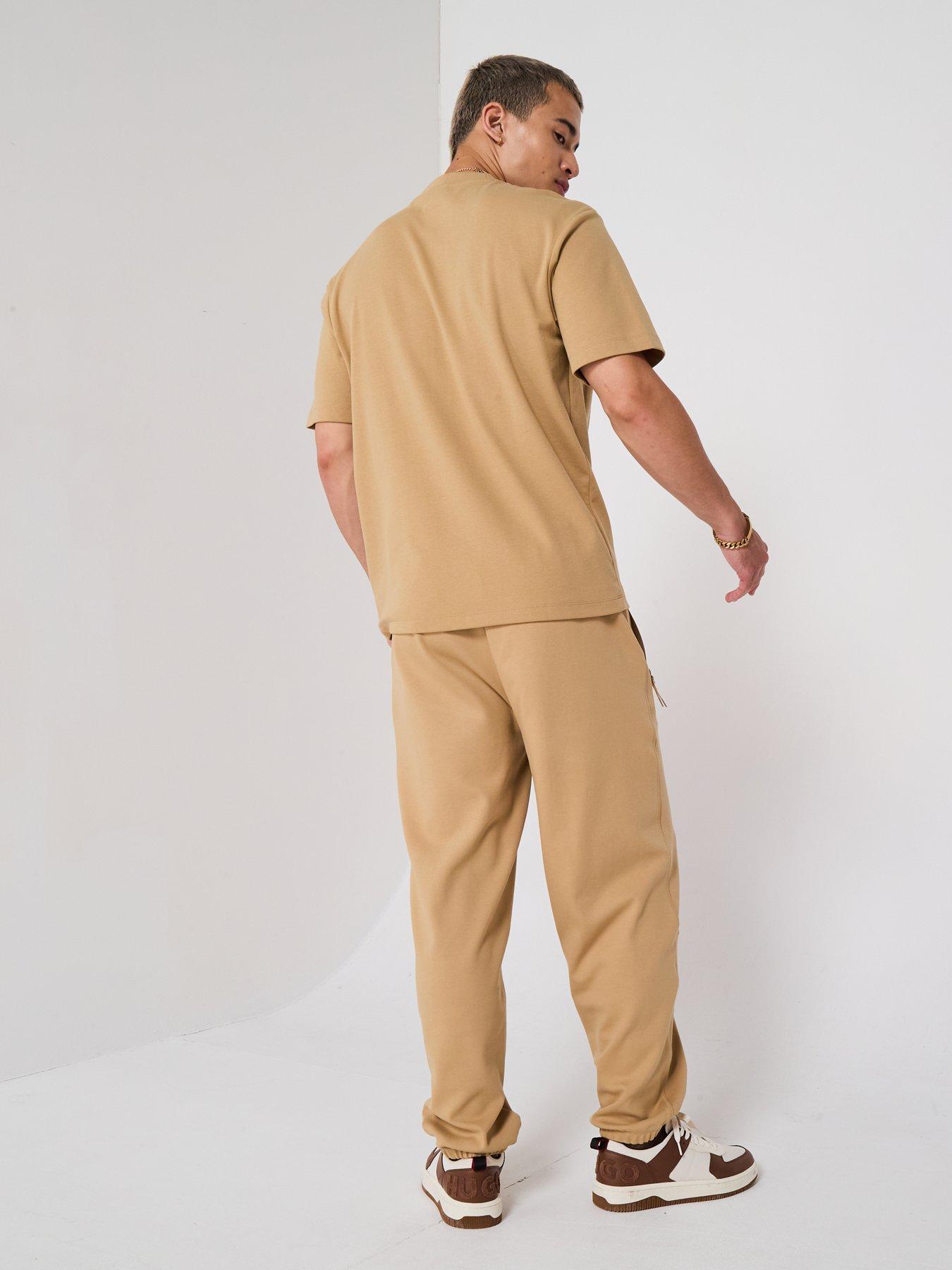 Image 6 of 6 of HUGO Relaxed Fit Dubi Tech T-Shirt - Beige