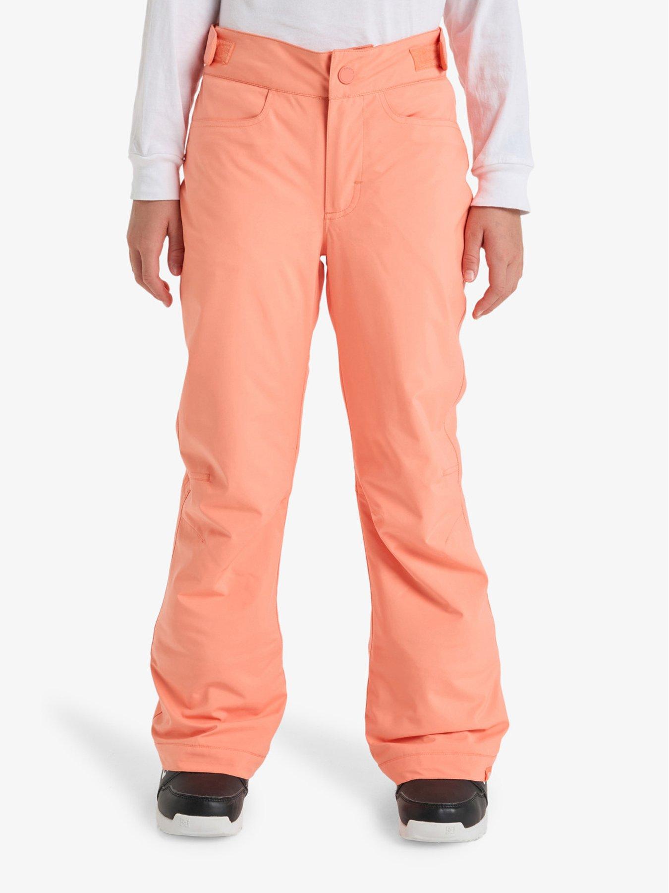 Roxy Junior Girls Skiing Backyard Pants, Pink, Size 8 Years