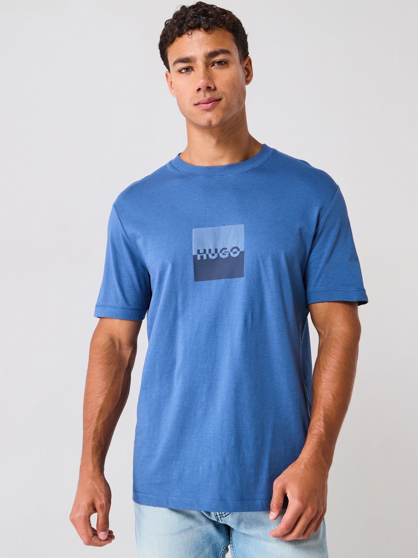 undefined Regular Fit Dusplit Logo T-shirt - Blue