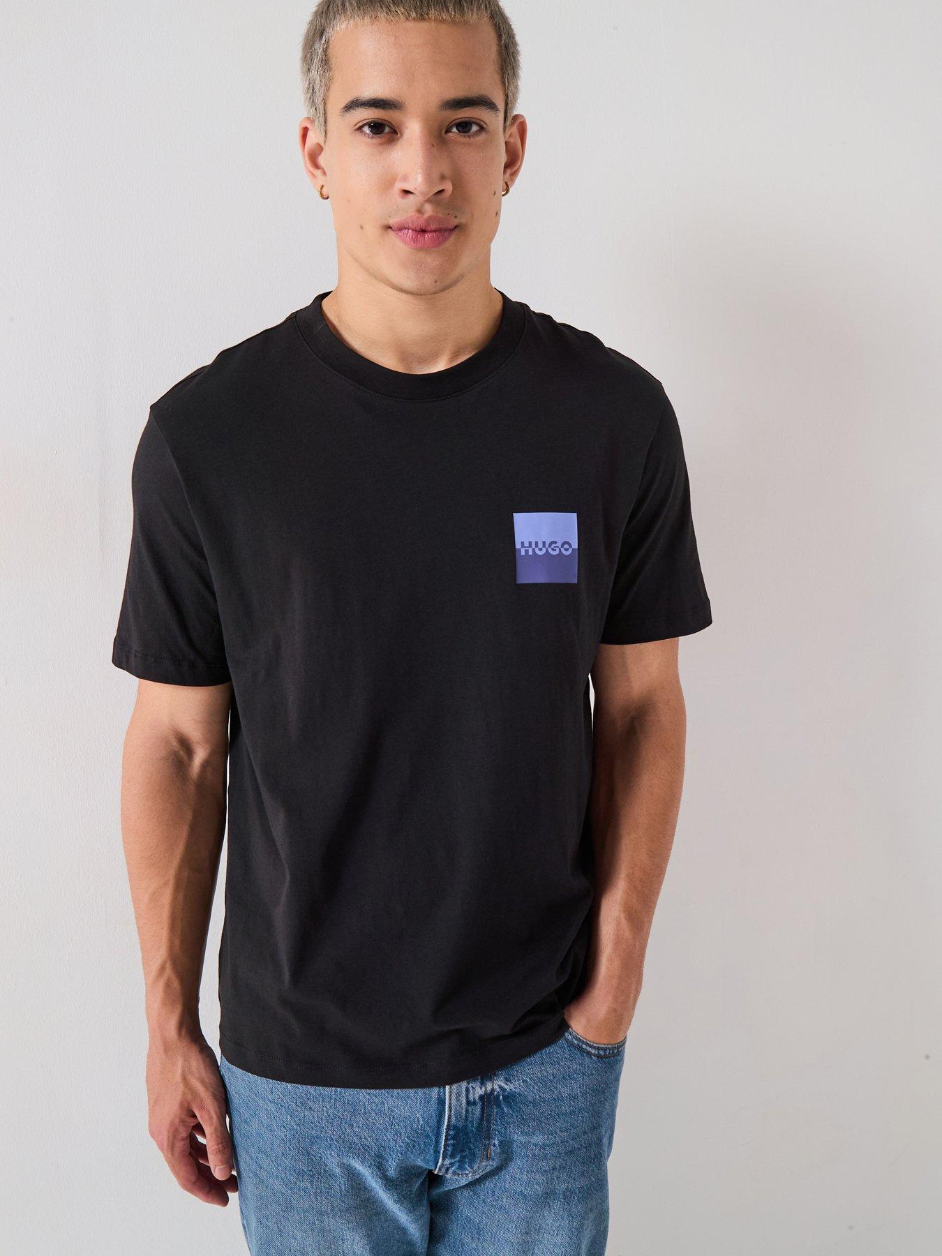 undefined Hugo Regular Fit Dapusi Split Logo T-shirt - Black
