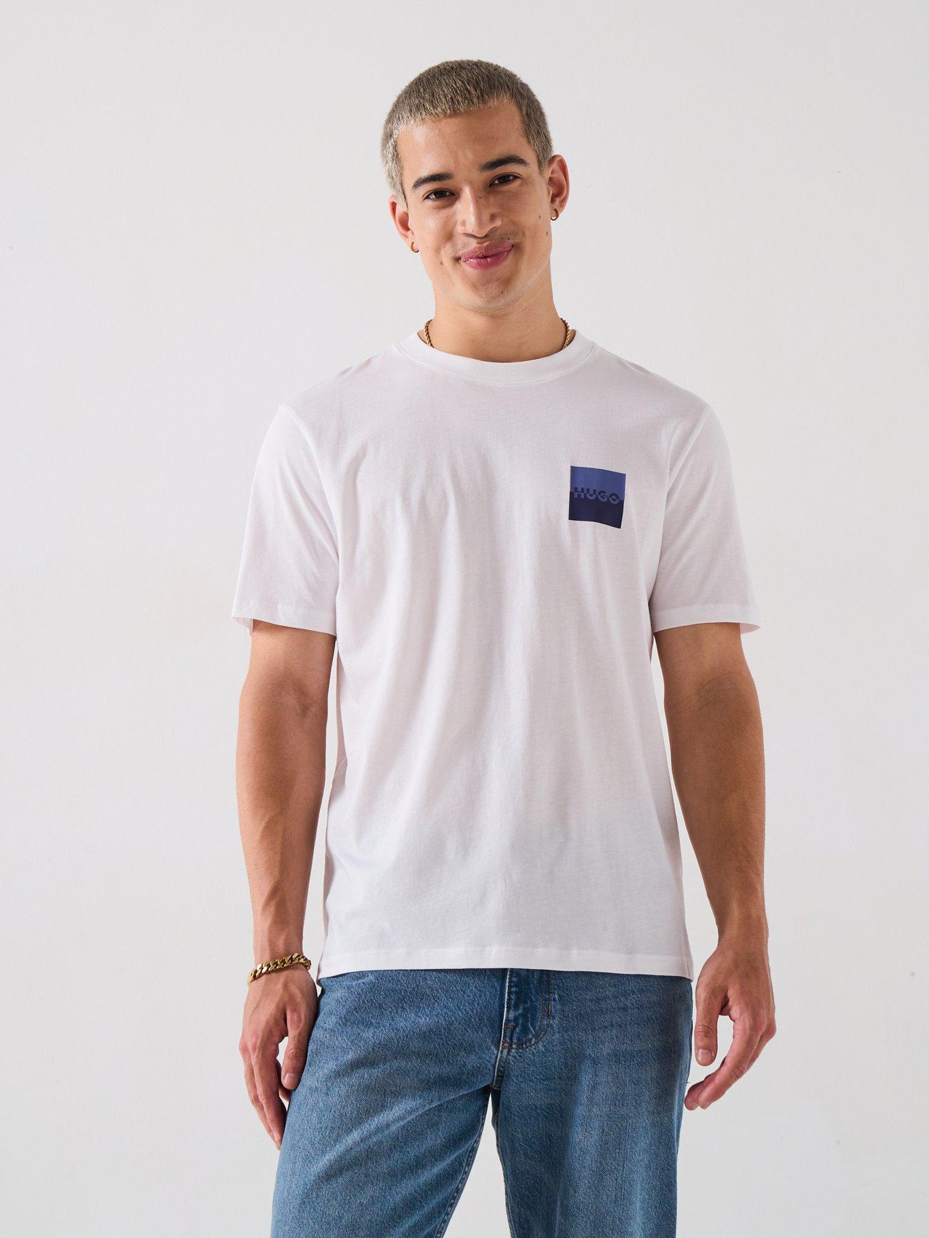 undefined Hugo Regular Fit Dapusi Split Logo T-shirt - White