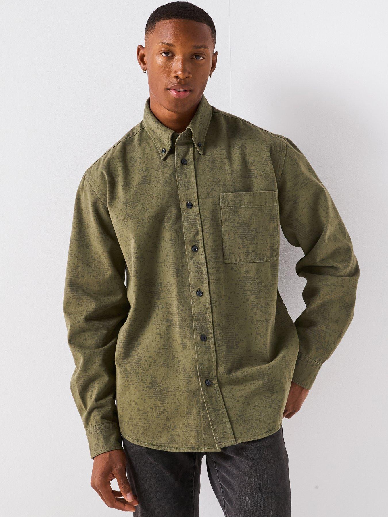 BOSS Lambey 4 M Digital All Over Print Shirt - Green