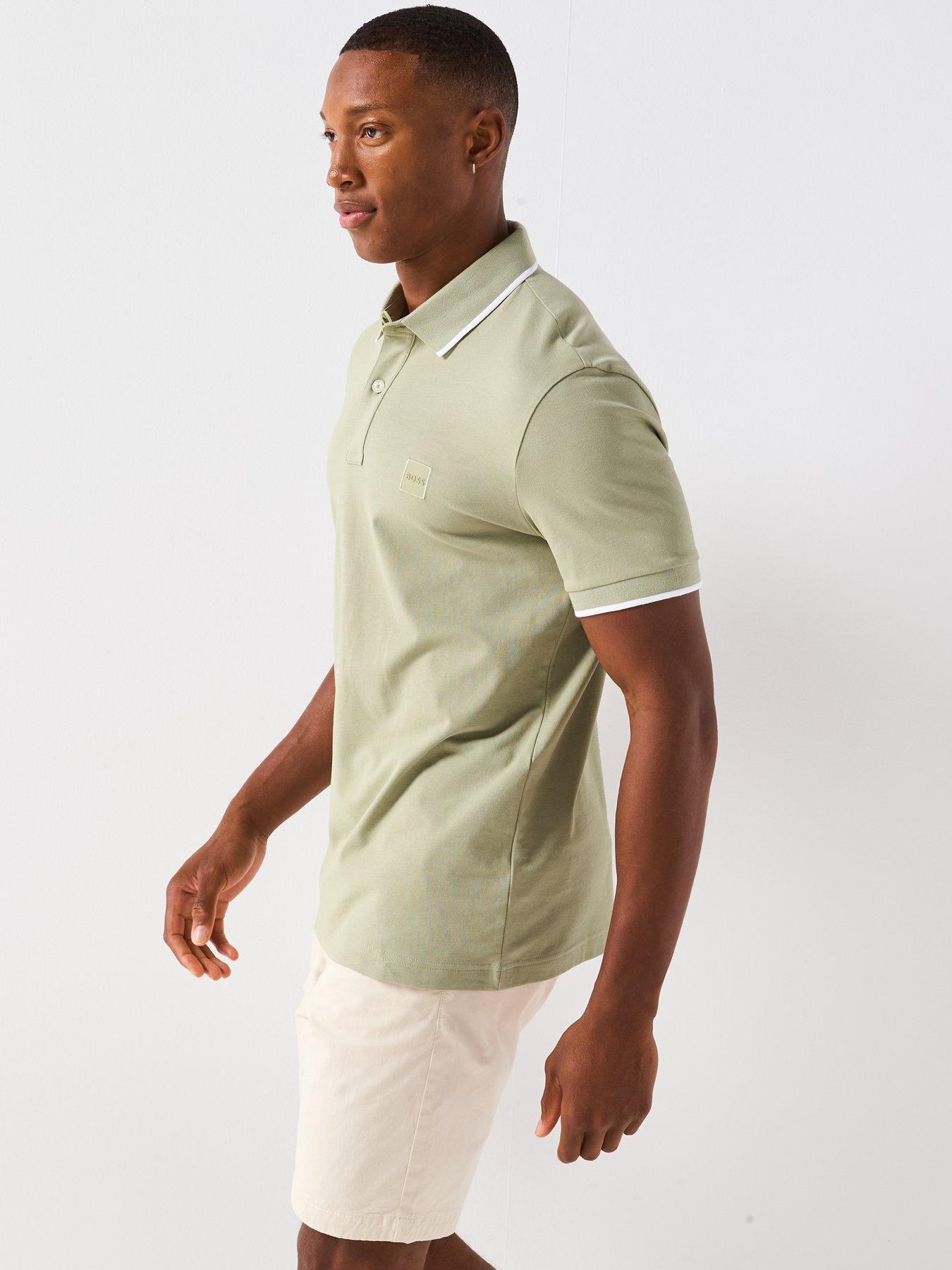 Image 5 of 6 of BOSS Passertip Slim Fit Short Sleeve Polo Shirt - Green