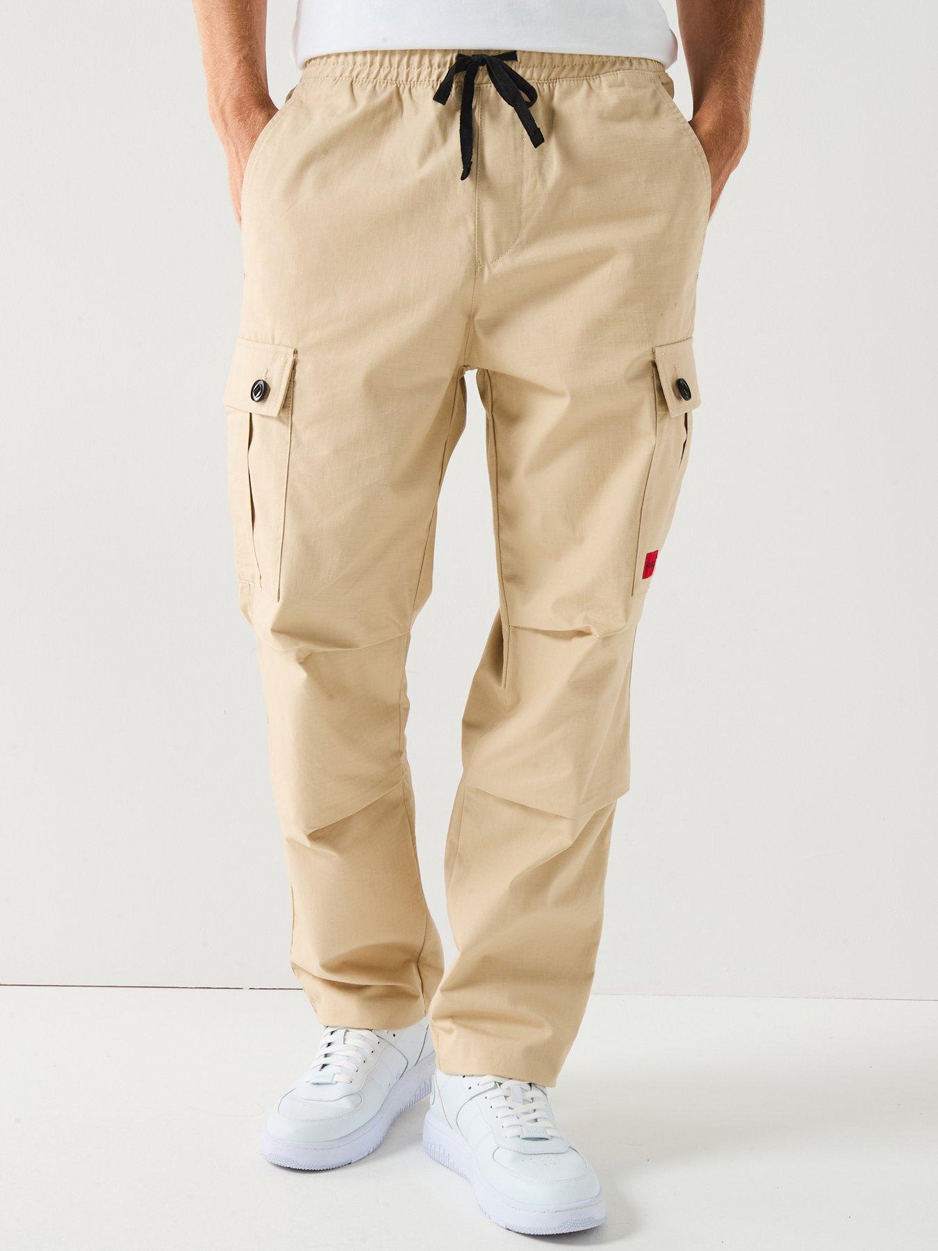 undefined Garlo233 Regular Fit Drawstring Cargo Pants - Beige