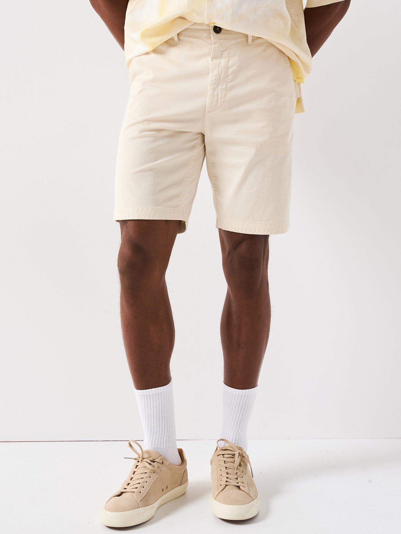 undefined Chino Slim Fit Shorts - Beige