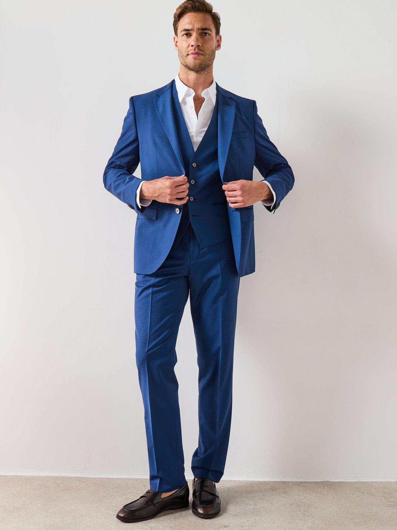 Image 3 of 6 of BOSS H-Jasper Slim Fit Suit Jacket - Blue