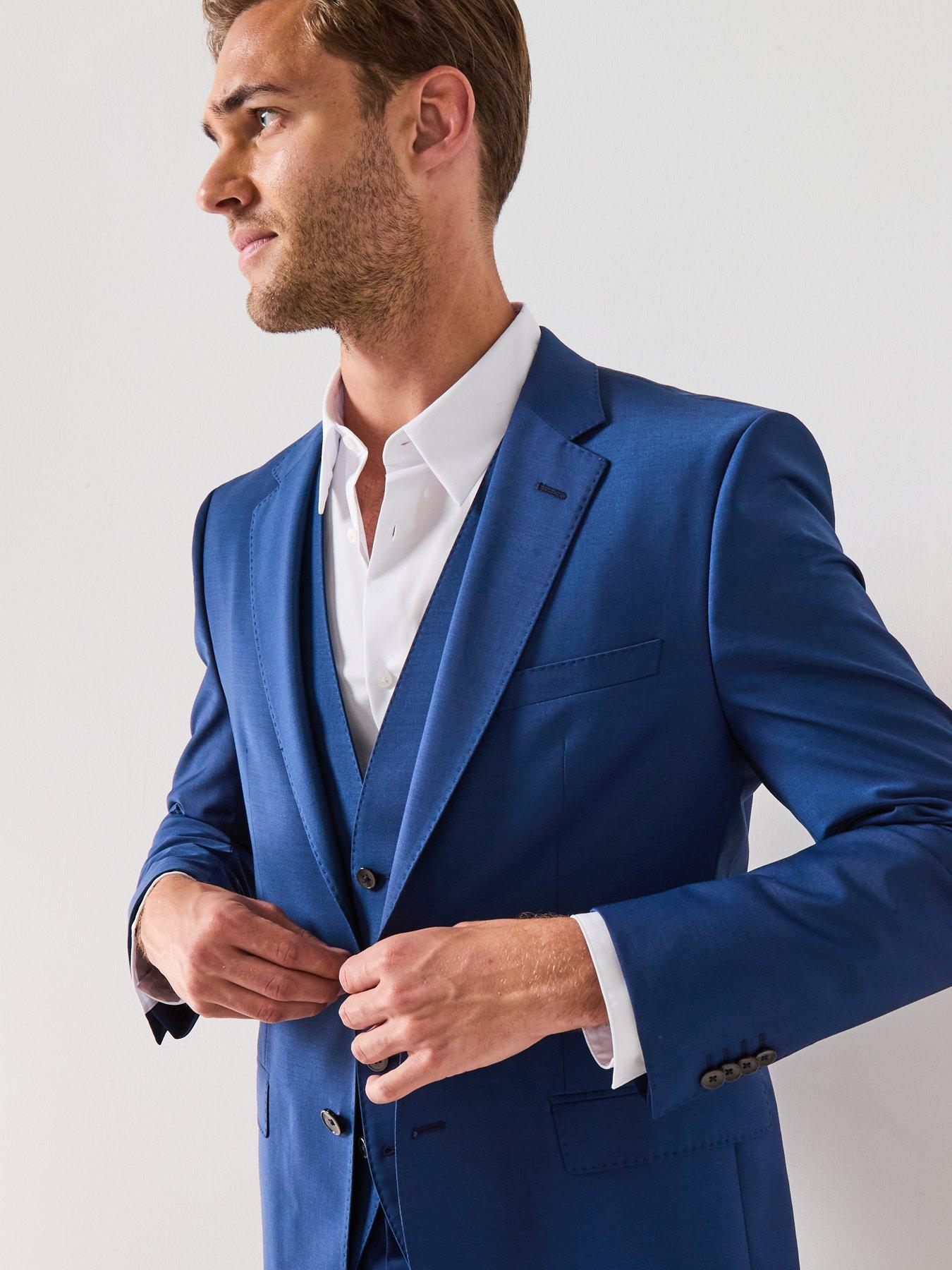 Image 5 of 6 of BOSS H-Jasper Slim Fit Suit Jacket - Blue