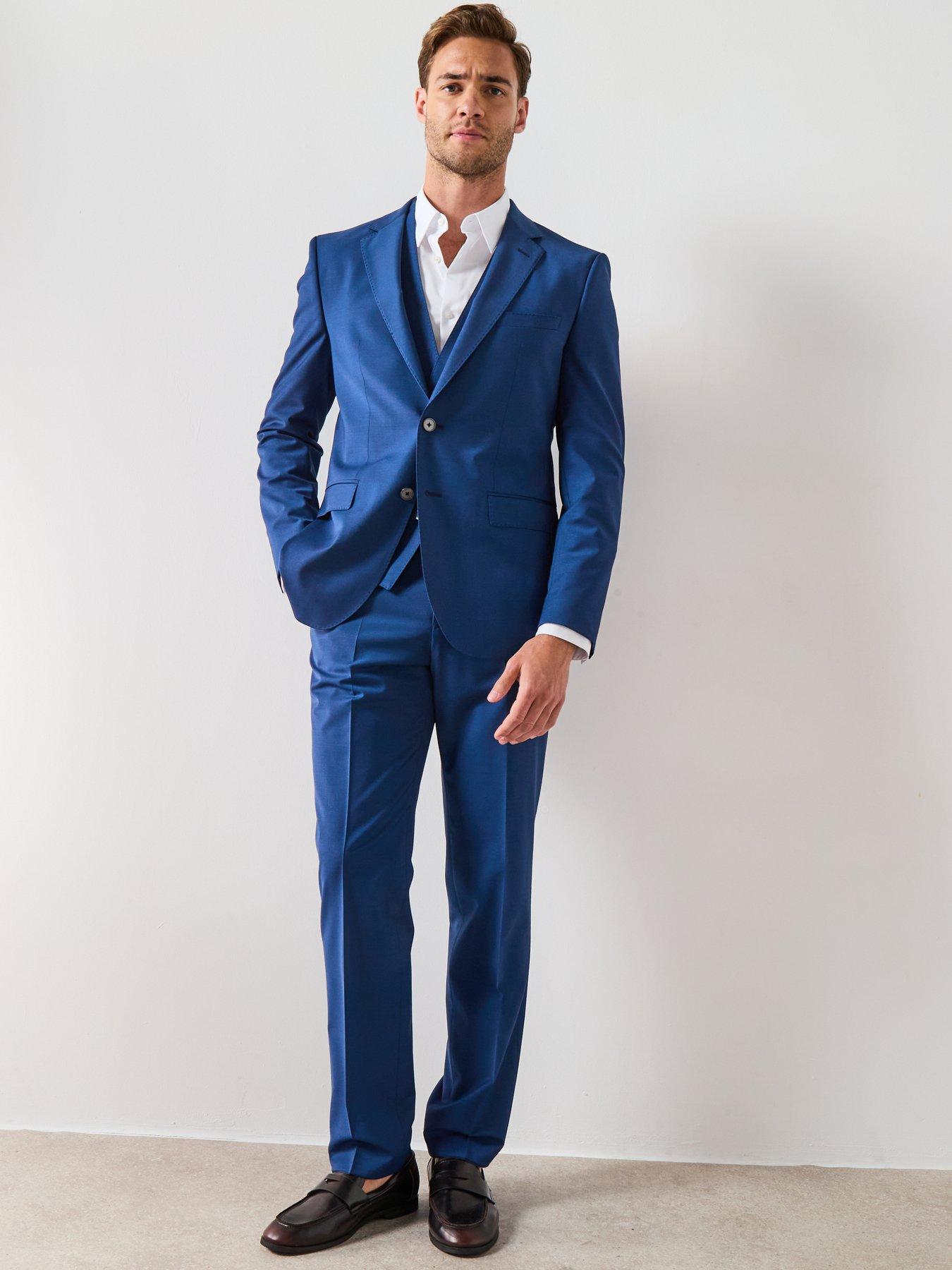 Image 6 of 6 of BOSS H-Jasper Slim Fit Suit Jacket - Blue