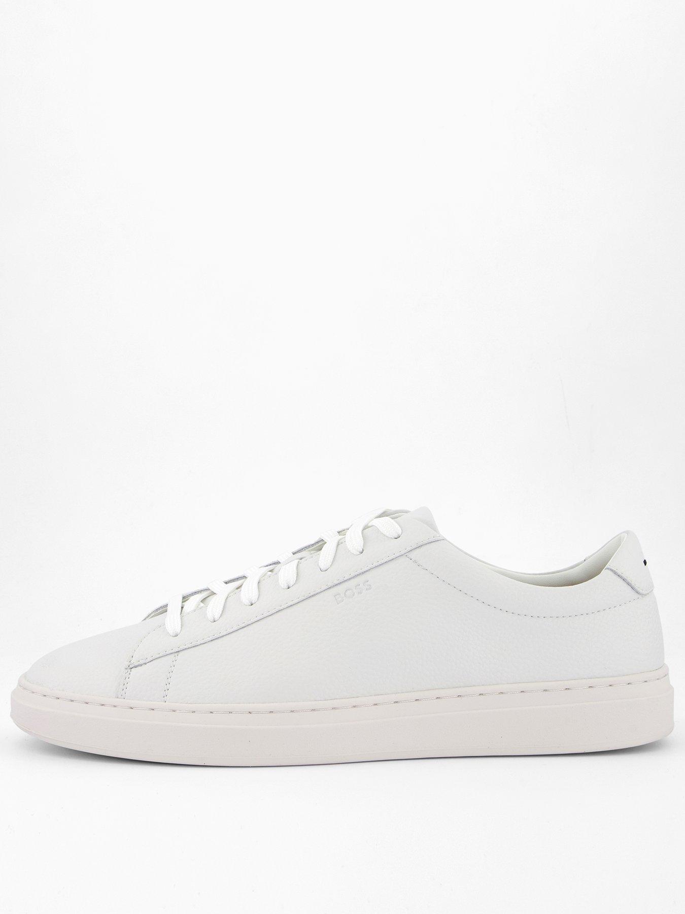 undefined Kieran Tennis Leather Trainers - White