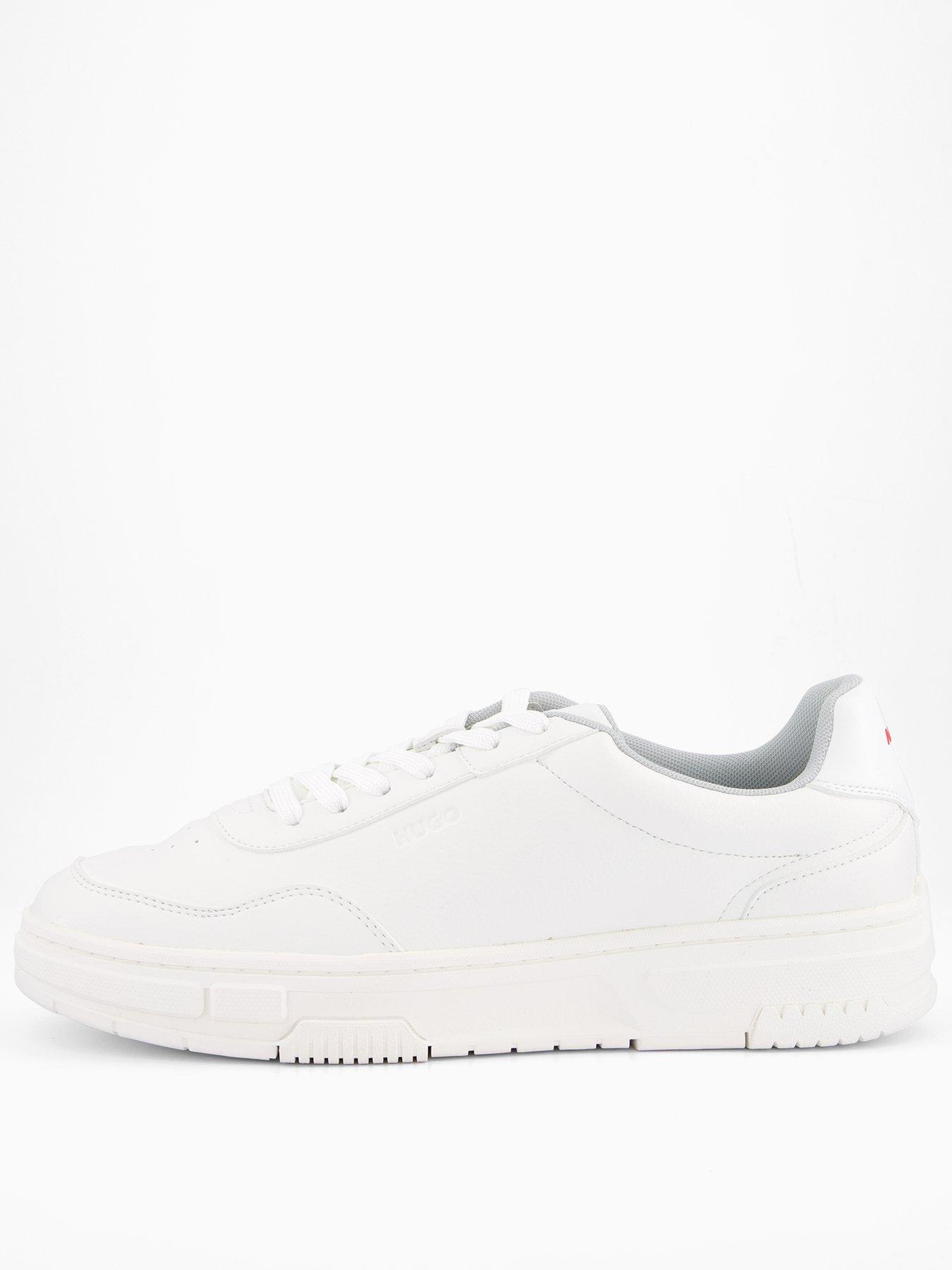 HUGO Yarrow Leather Tennis Trainers - White