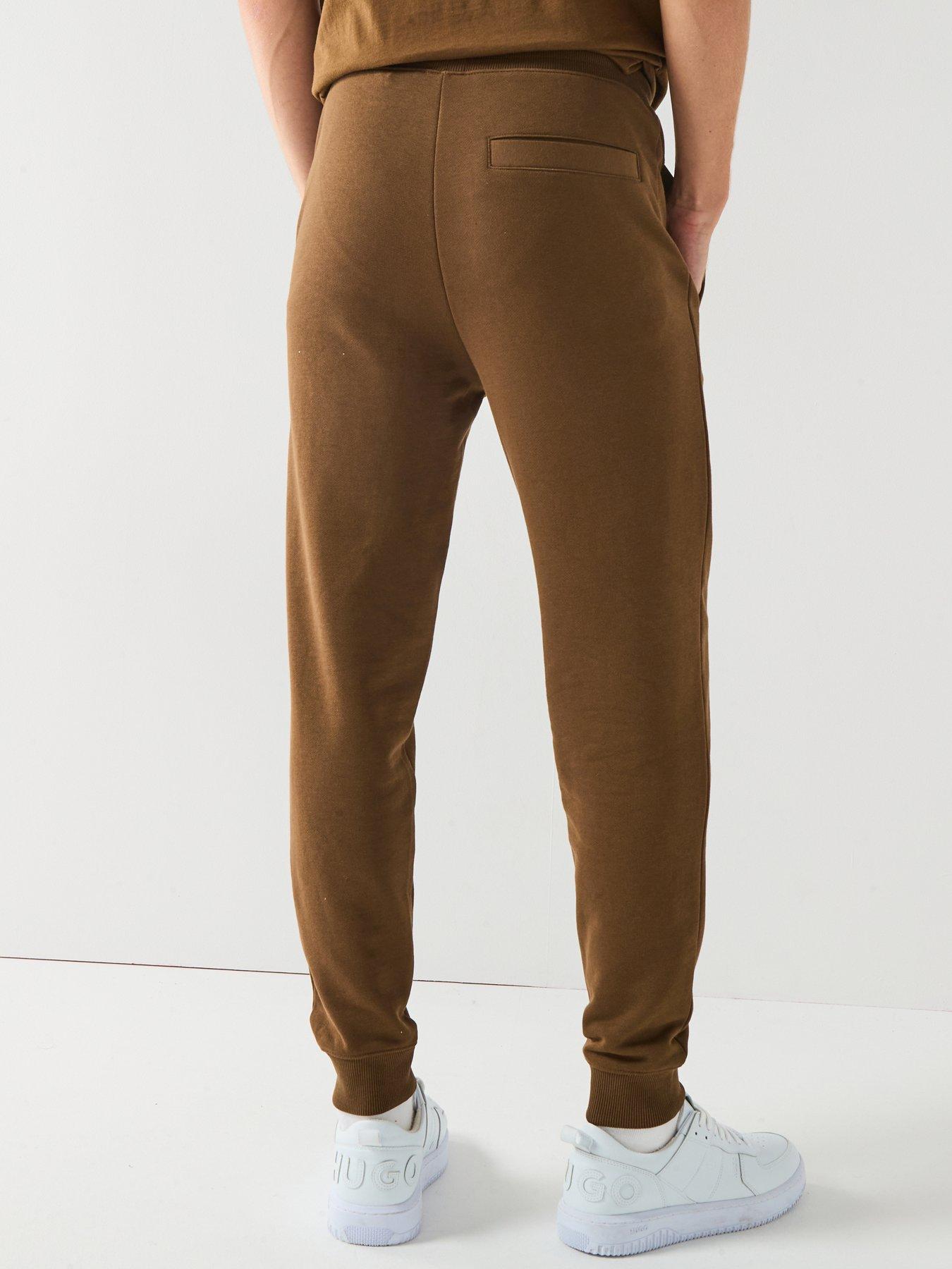 Image 2 of 6 of HUGO Red Patch Logo Cuff Joggers - Brown