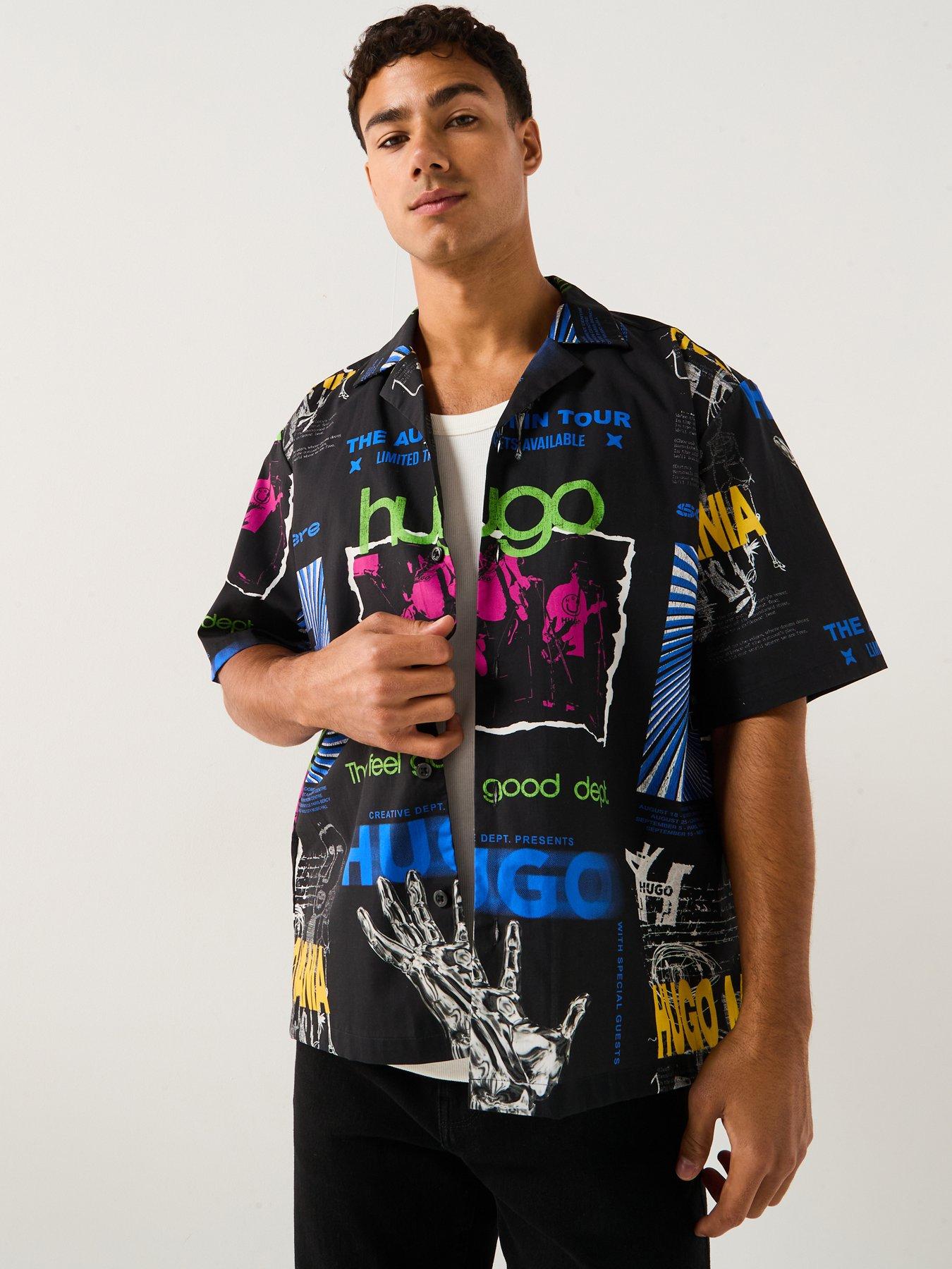 undefined Blue Eligino Relaxed Fit Shirt - Black