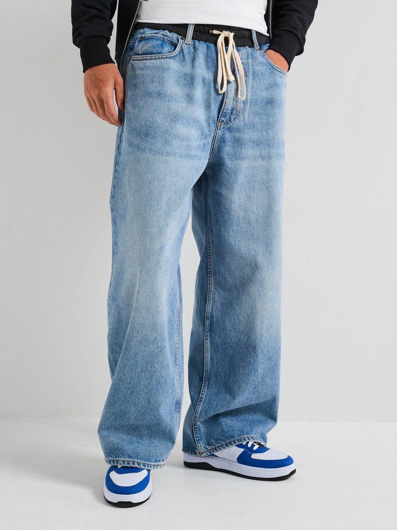 undefined Blue Draisen Oversized Fit Loose Jeans - Light Blue
