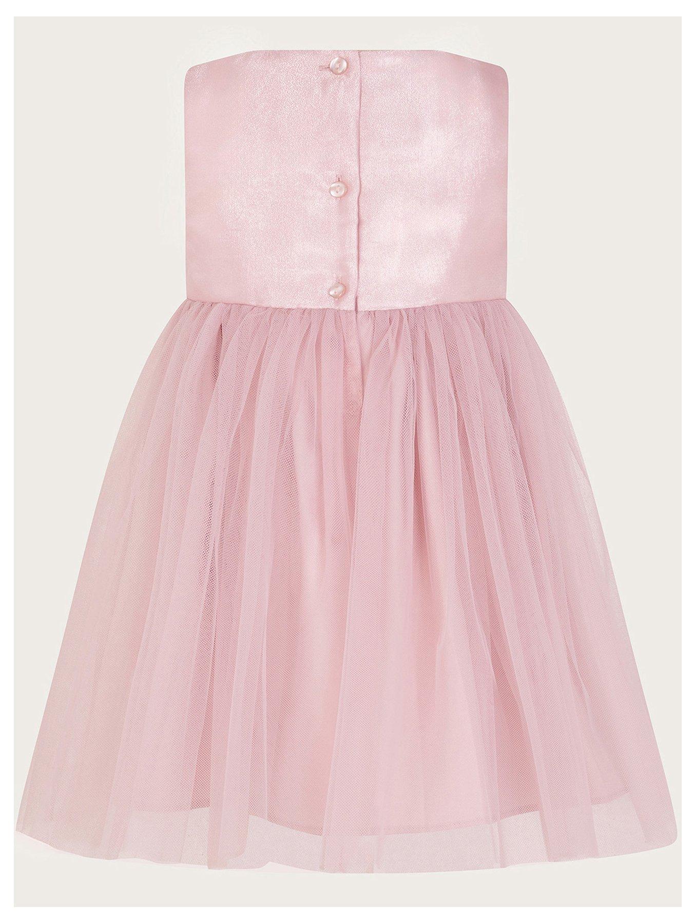 Image 3 of 4 of Monsoon Baby Girls Annabelle 3D Flower Dress - Pink