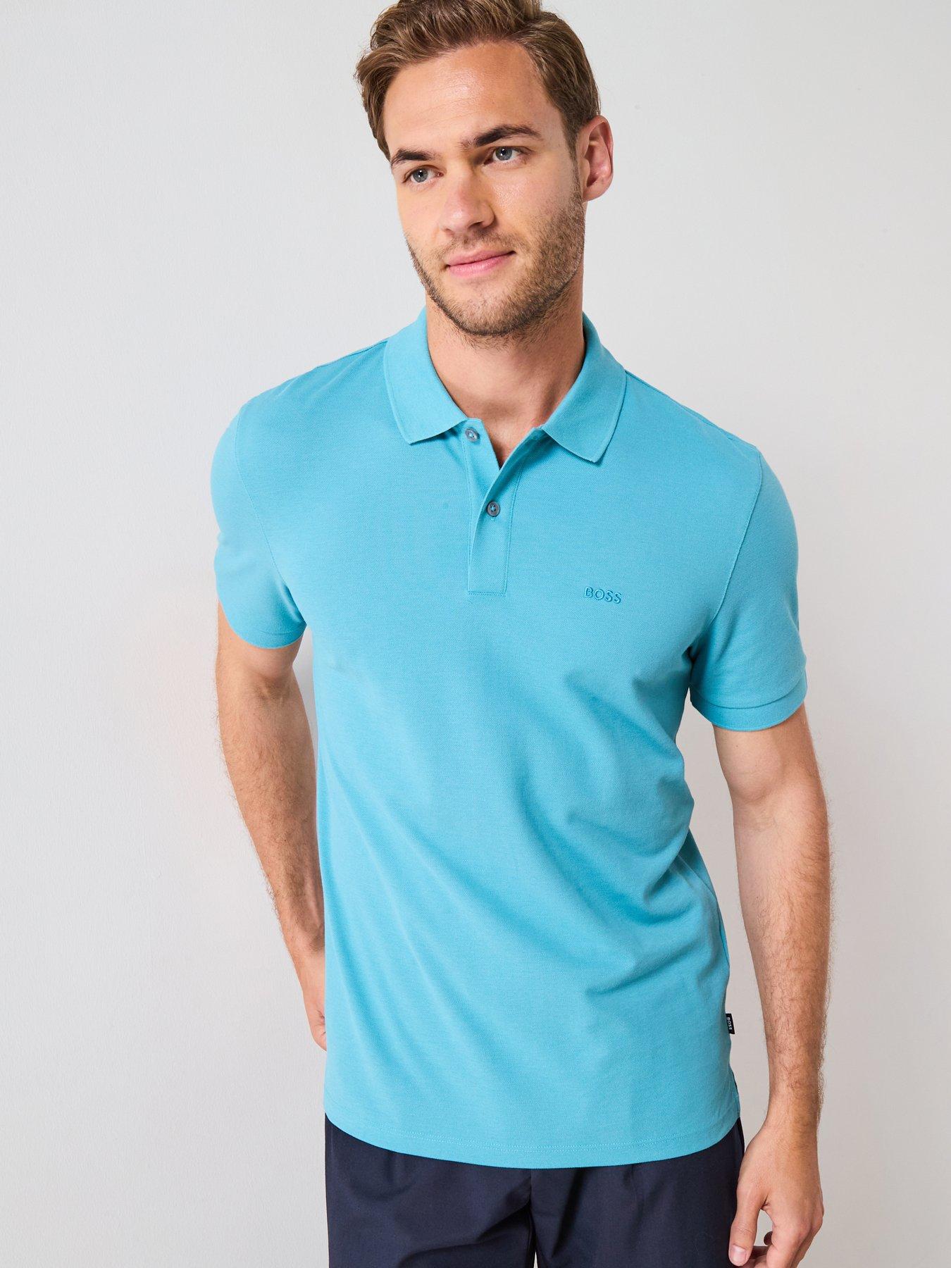 undefined Pallas Regular Cotton Pique Polo Shirt - Light Blue