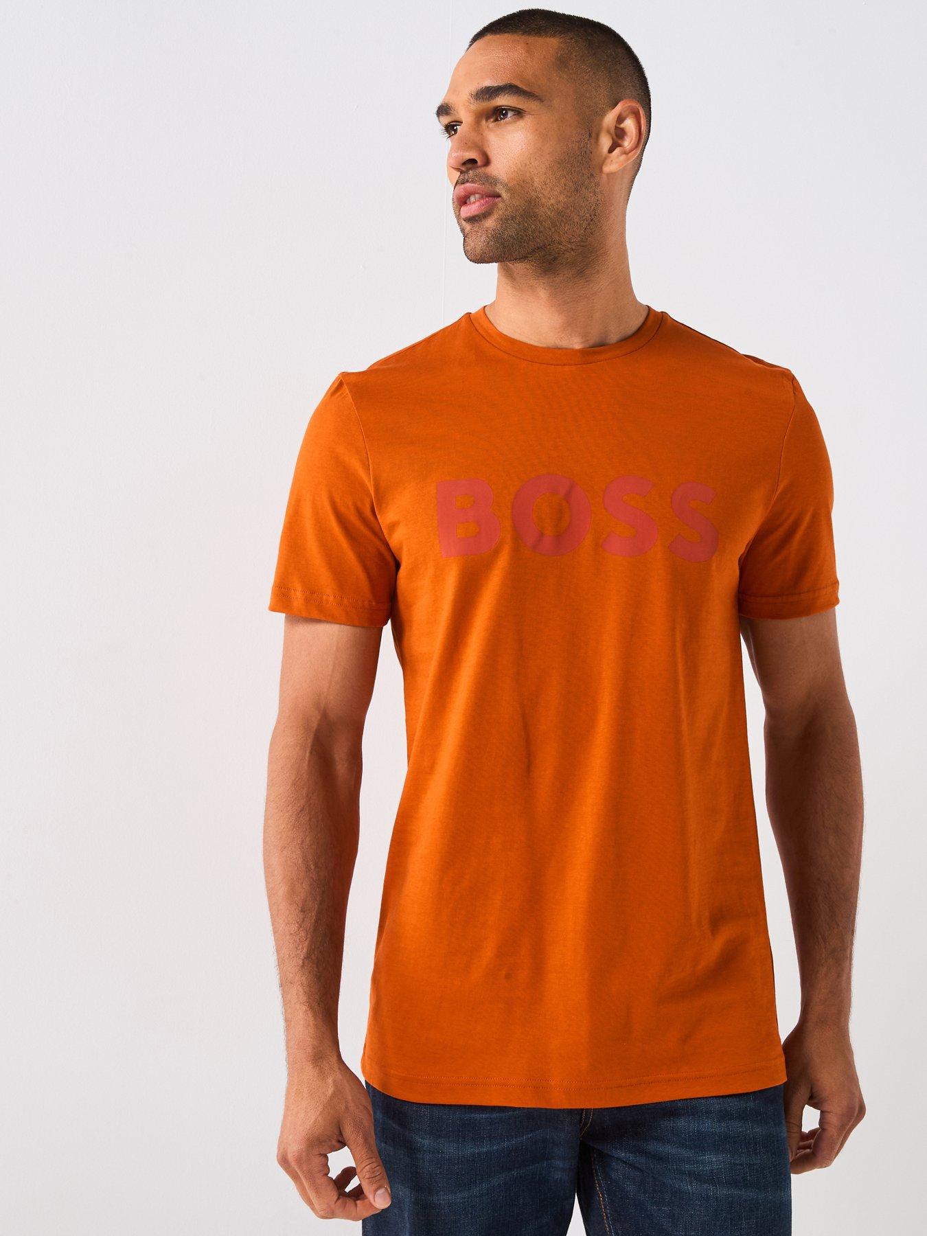 undefined Thinking 1 Regular Fit Large Logo T-Shirt - Orange