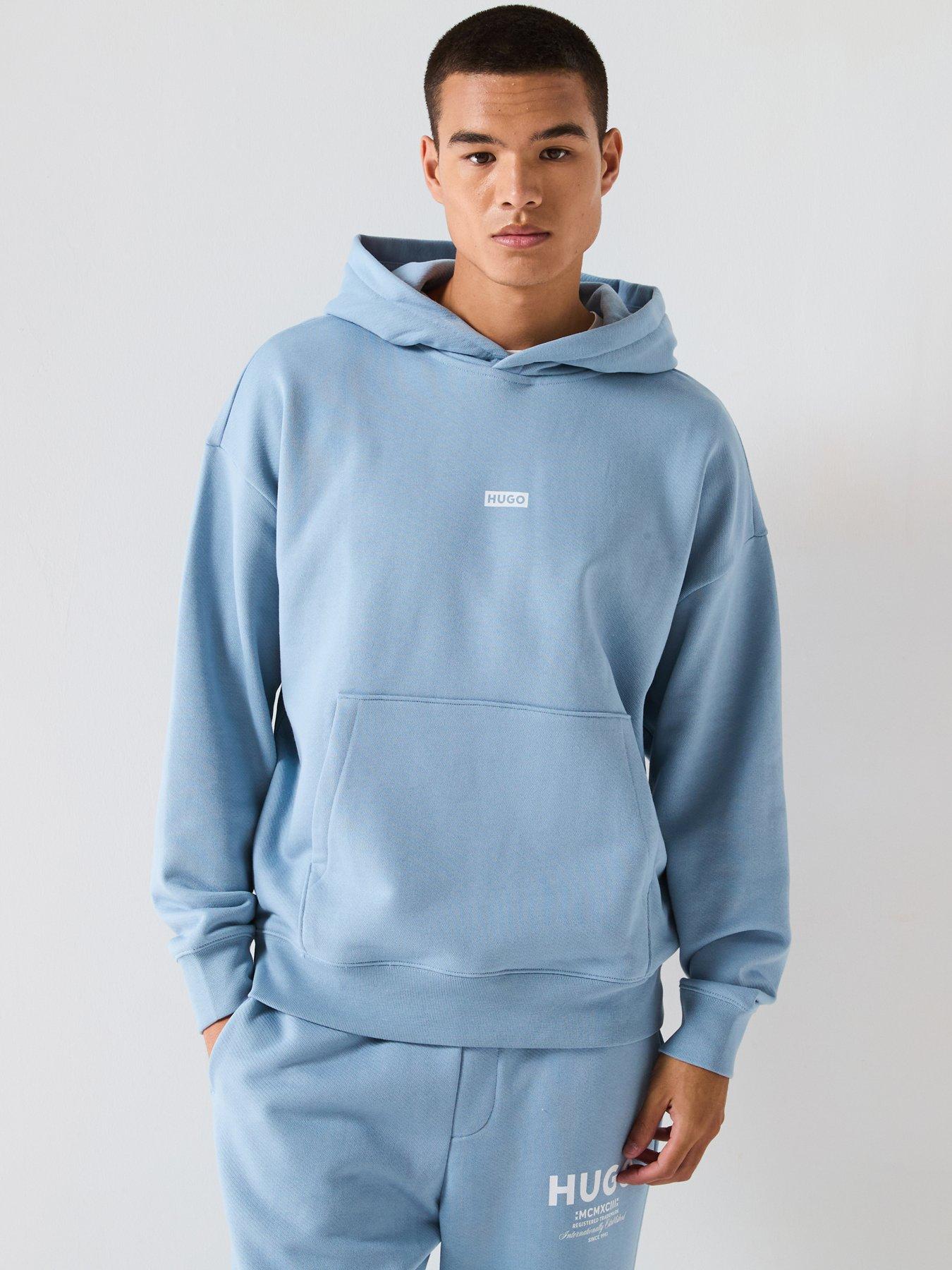 undefined Blue Nazardo Oversized International Logo Hoodie - Light Blue