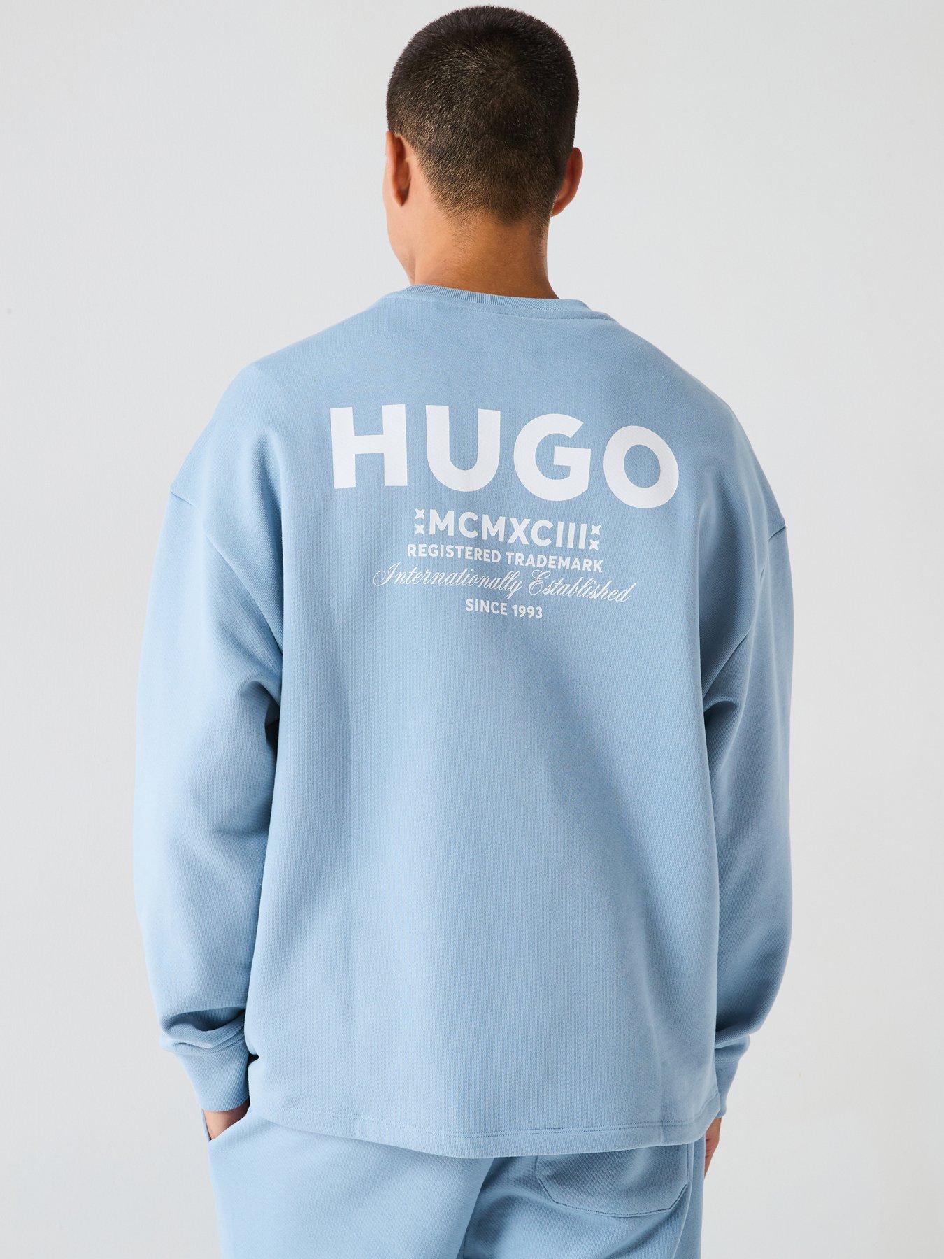 undefined Blue Naviu Loose International Logo Crew Sweat - Light Blue