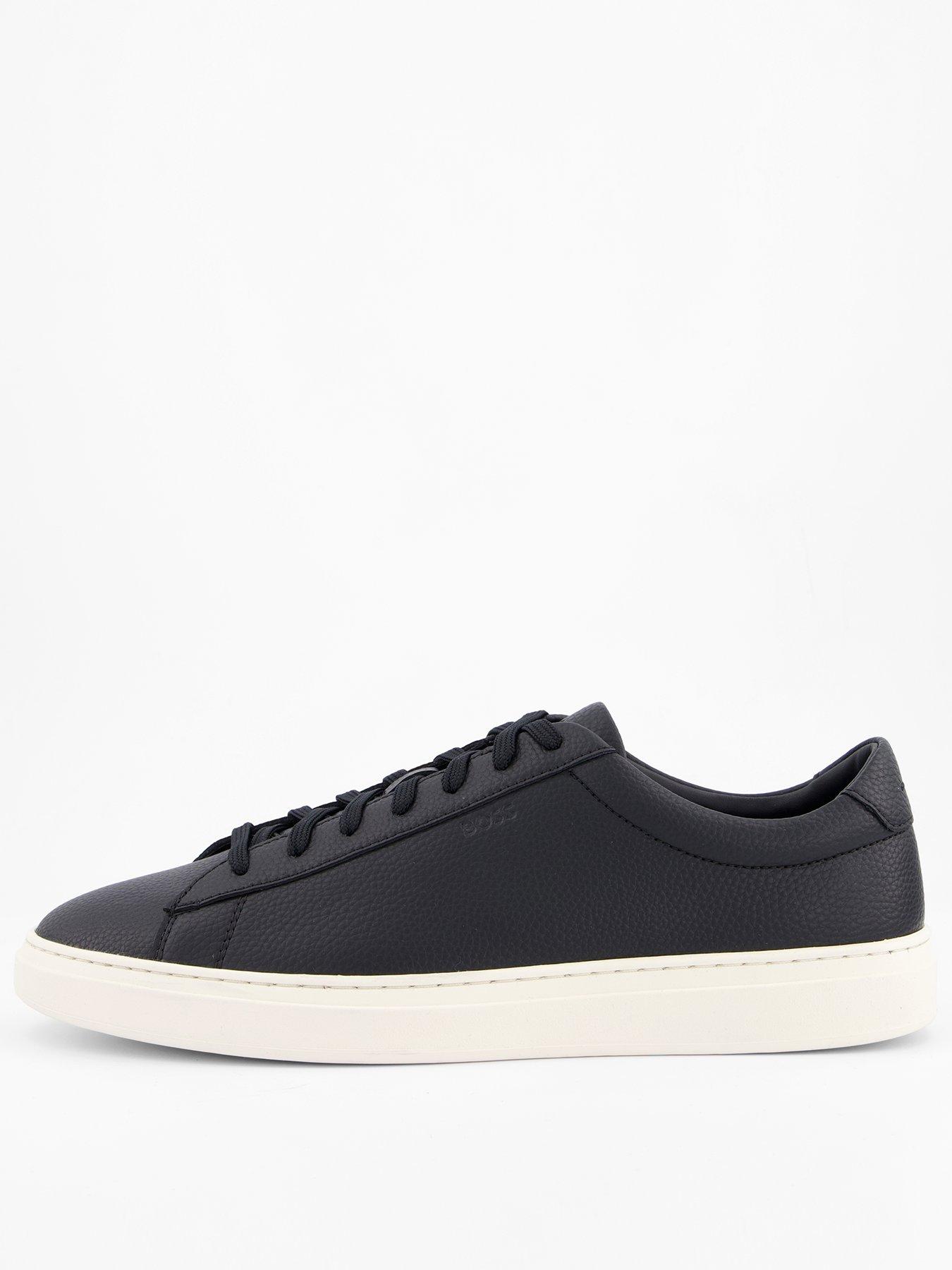 undefined Boss Kieran Tennis Leather Trainers - Black