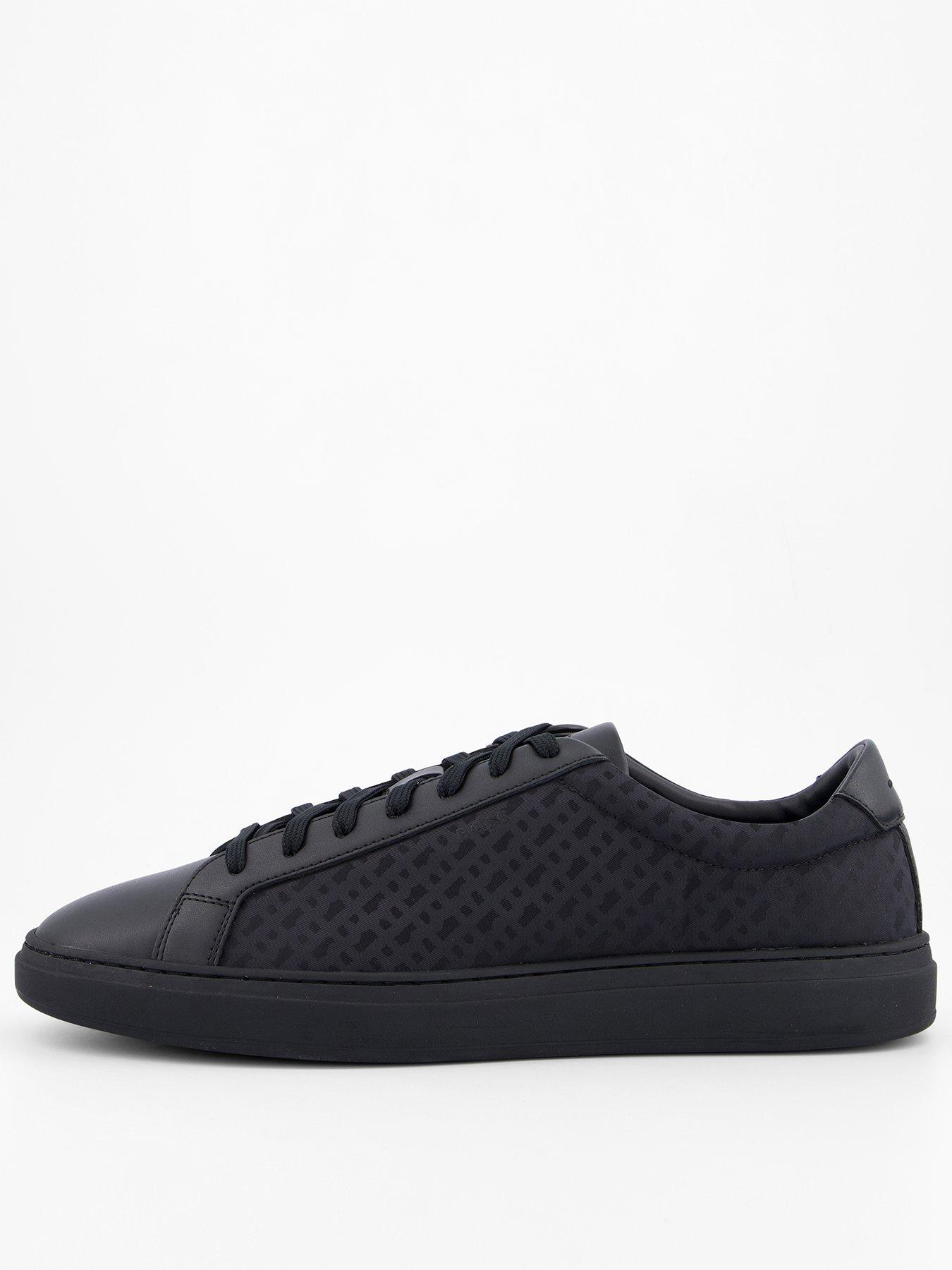 undefined Kieran Monogram Tennis Trainer - Black