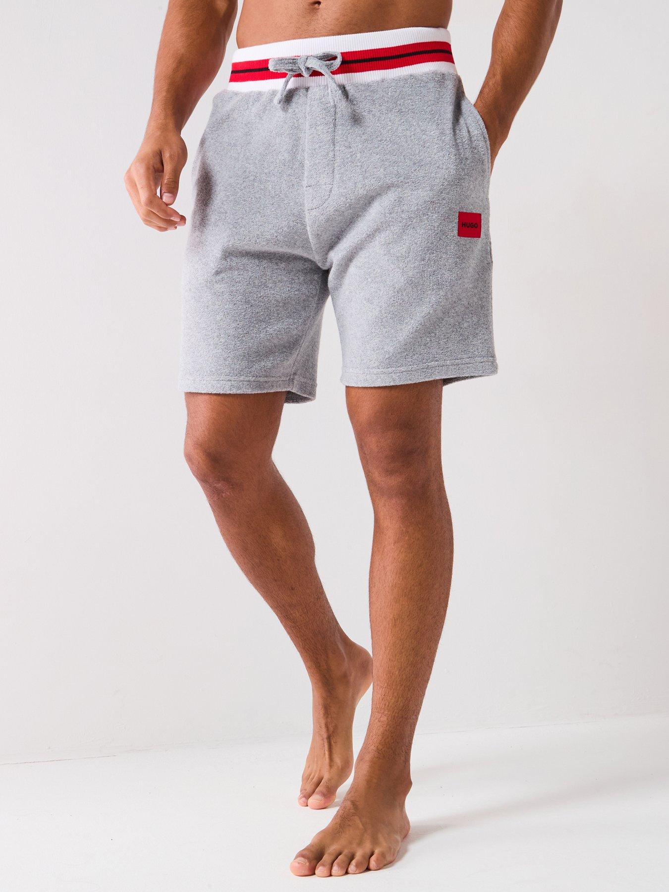 undefined Bodywear Jaxon Towelling Loungewear Shorts - Light Grey