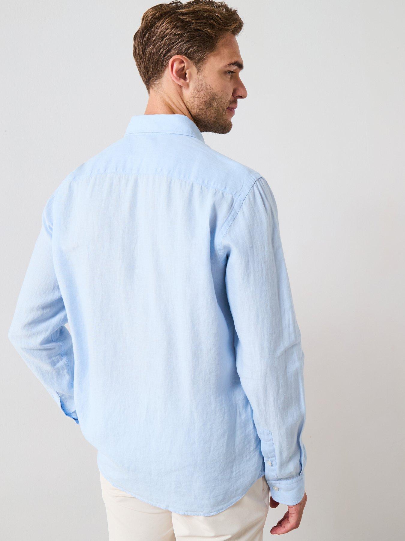 Image 2 of 6 of BOSS H-Roan Button Down Slim Fit Shirt - Light Blue