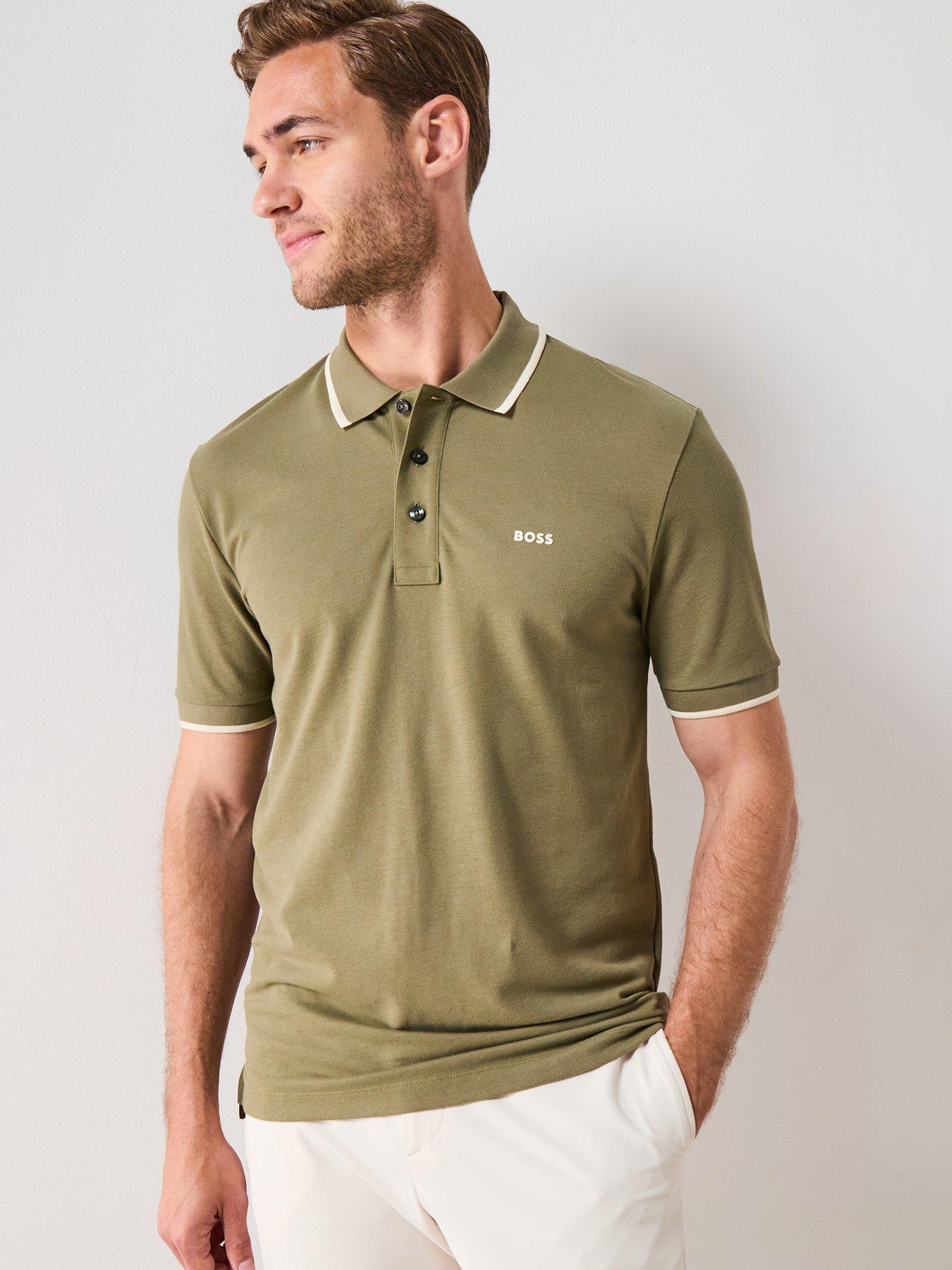 undefined Parlay 190 Regular Fit Pipe Trim Pique Polo Shirt - Green