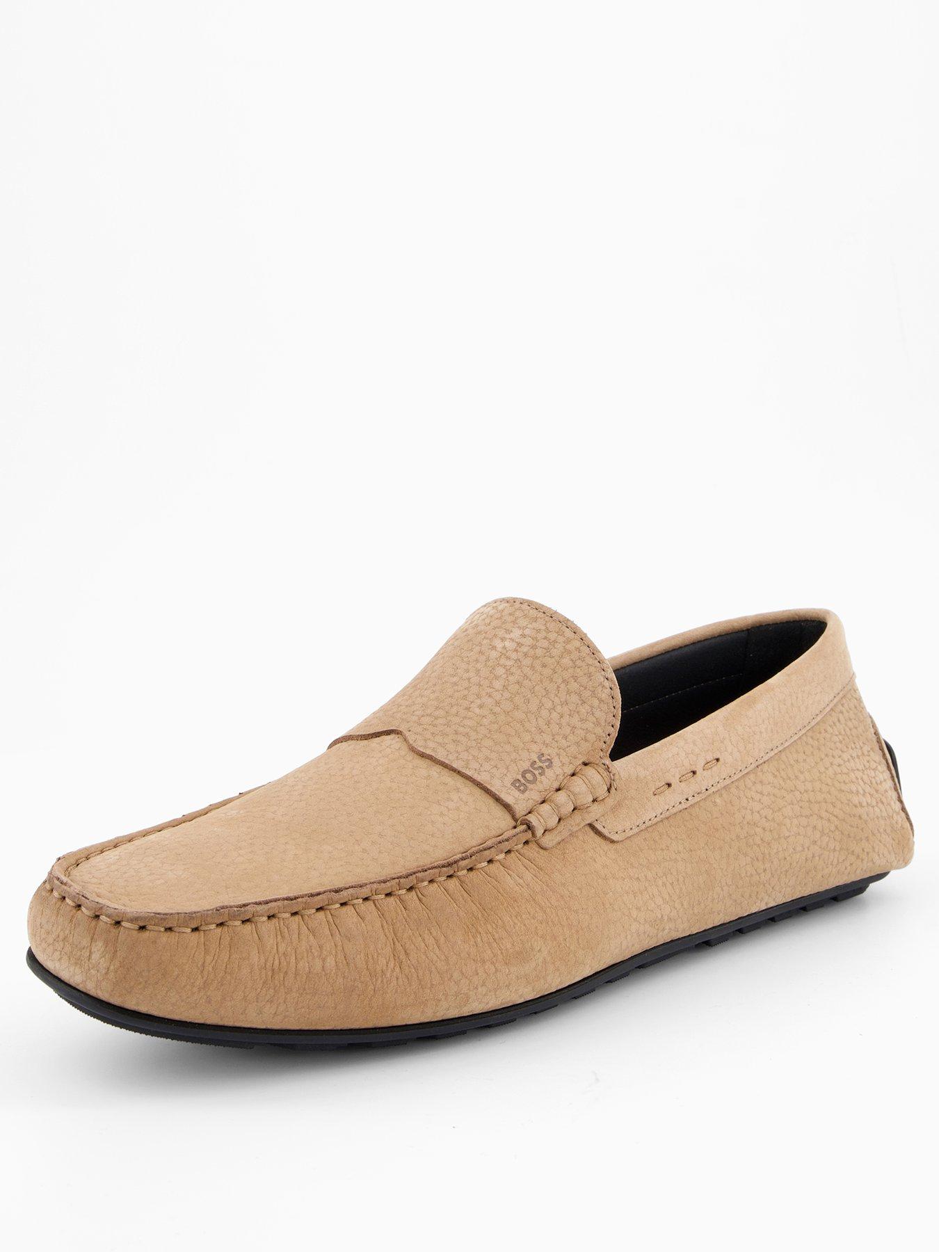 Image 2 of 7 of BOSS Noel Nubuck Moccasin Casual Slip Ons - Beige