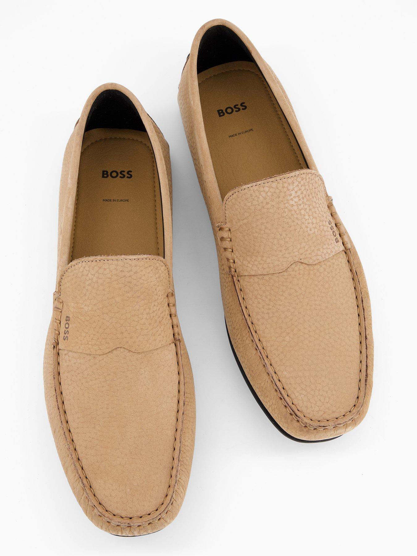Image 3 of 7 of BOSS Noel Nubuck Moccasin Casual Slip Ons - Beige
