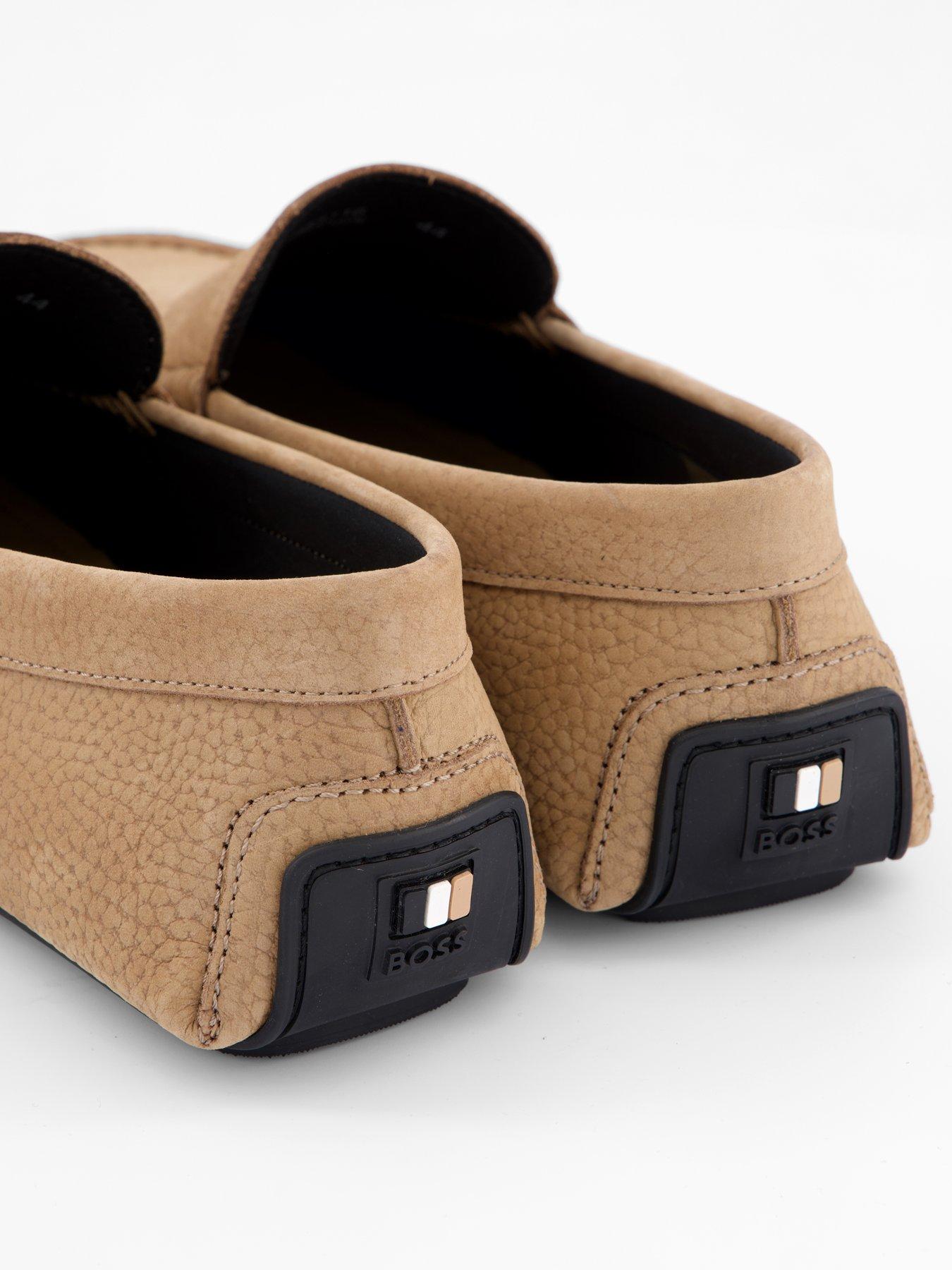 Image 5 of 7 of BOSS Noel Nubuck Moccasin Casual Slip Ons - Beige