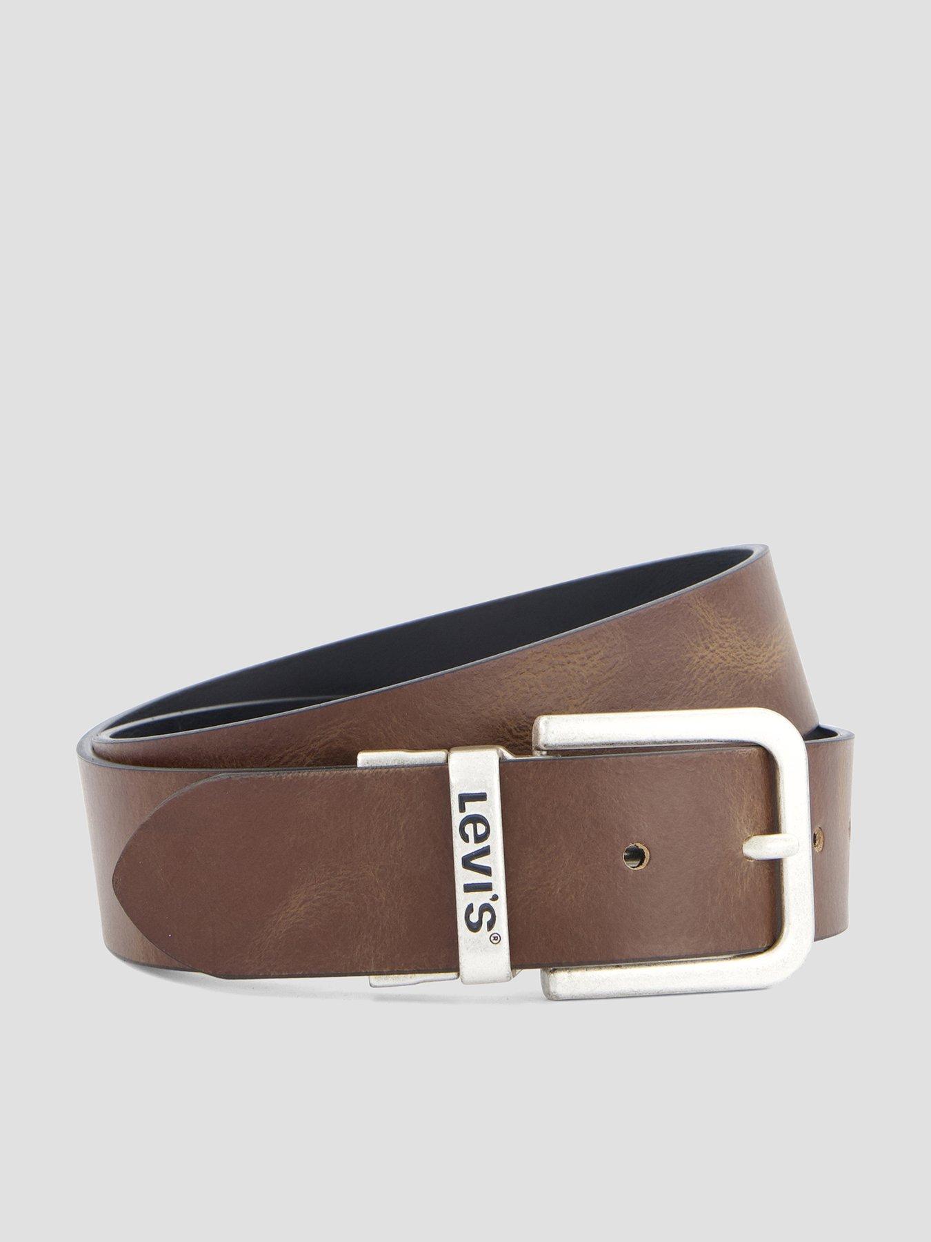 Levi's Reversible Core Leather Belt, Black/Brown, Size 100, Men