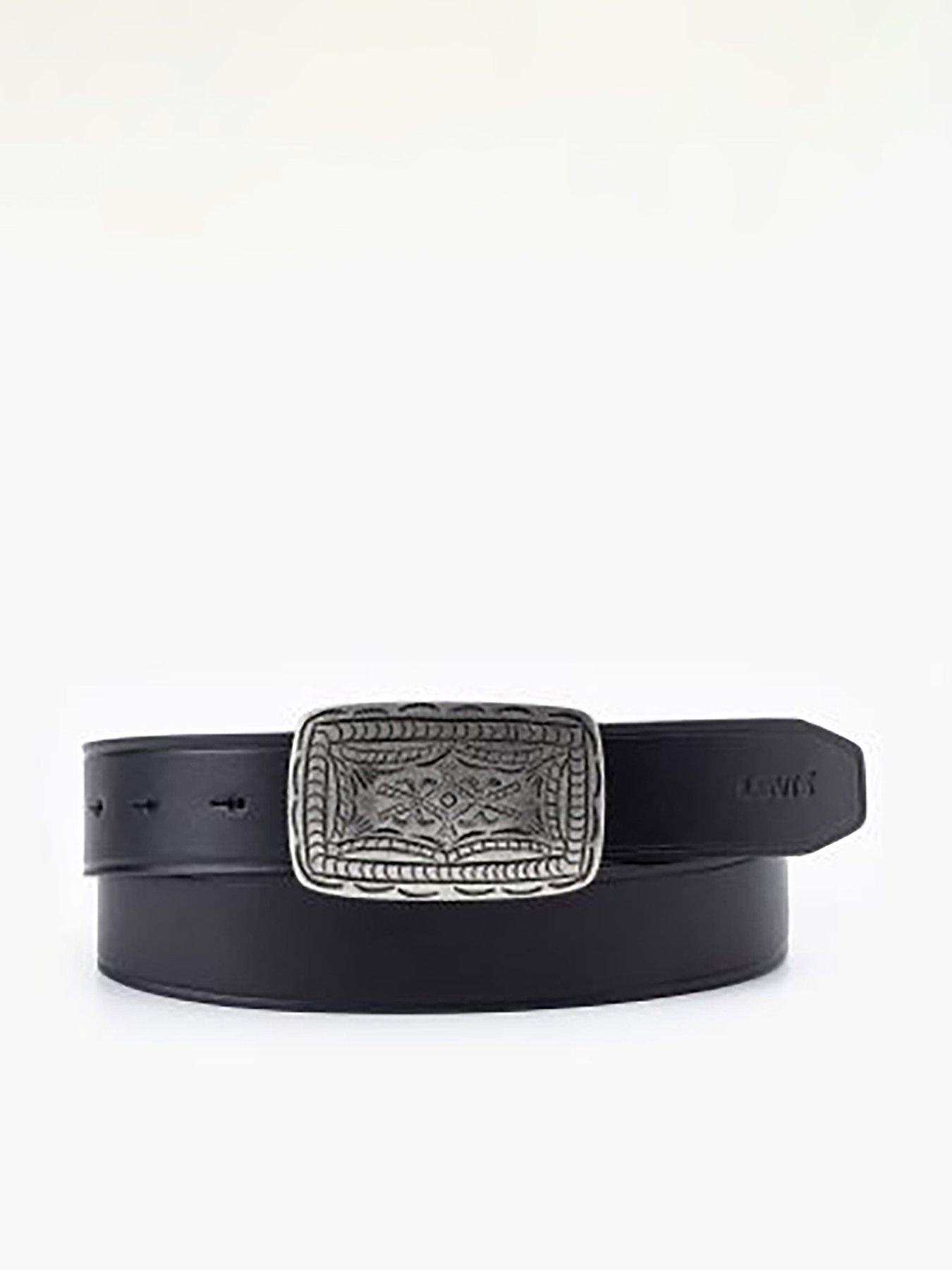 undefined Western Plaque Leather Belt