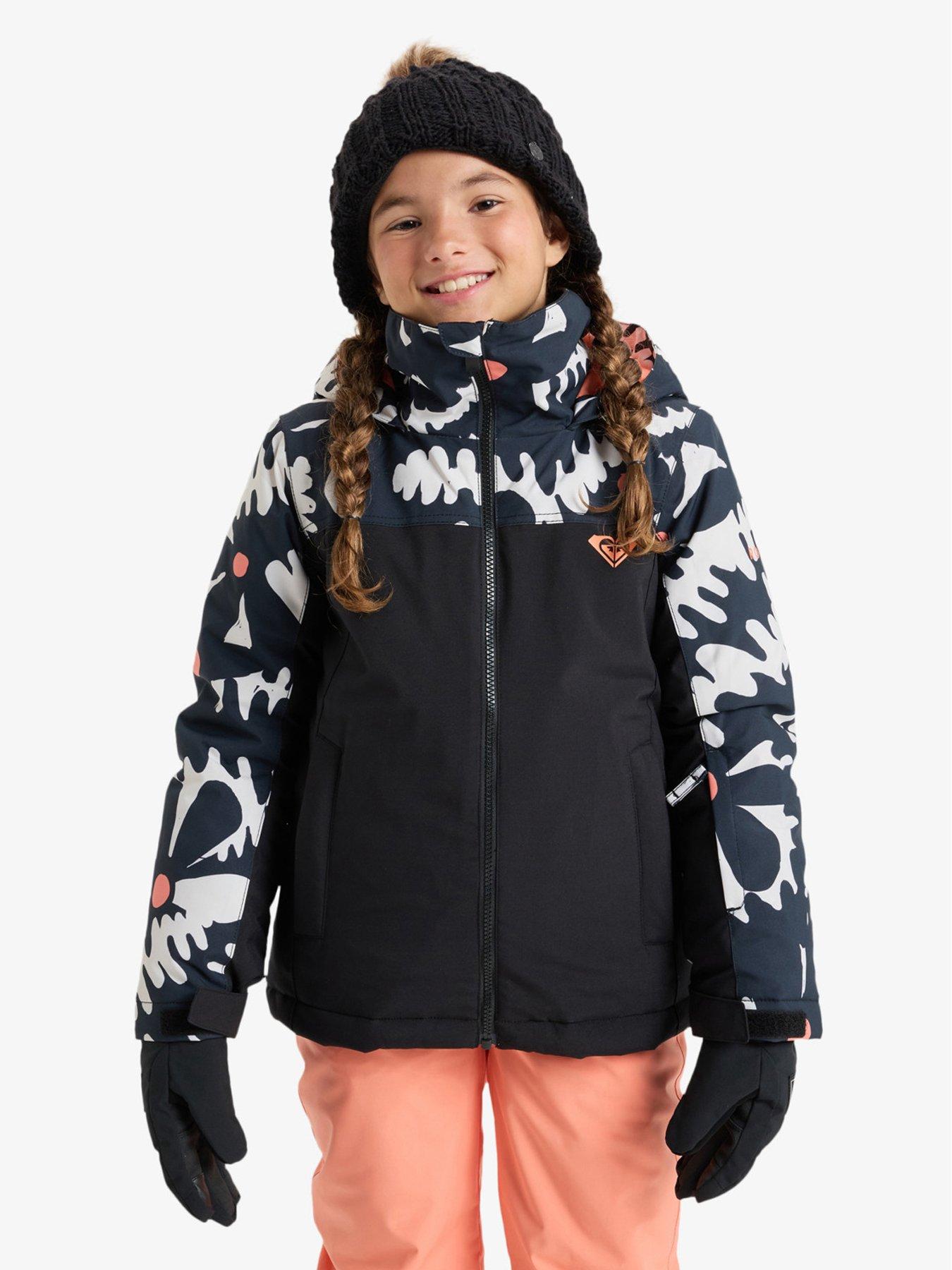 Roxy Junior Girls Skiing Galaxy Jacket, Black, Size 10 Years