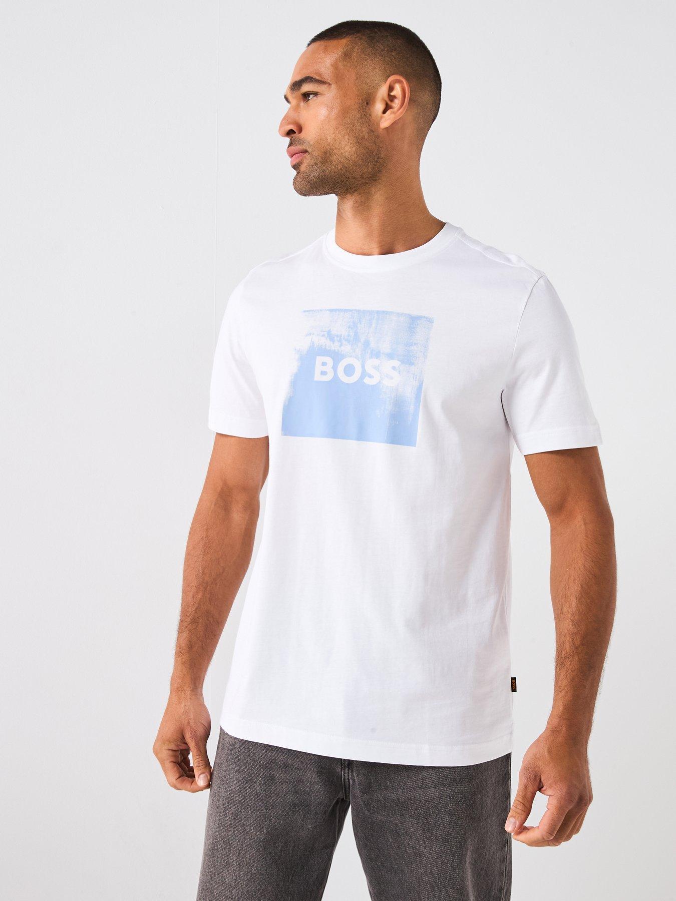 undefined Wheel Regular Fit Box Logo T-Shirt - White