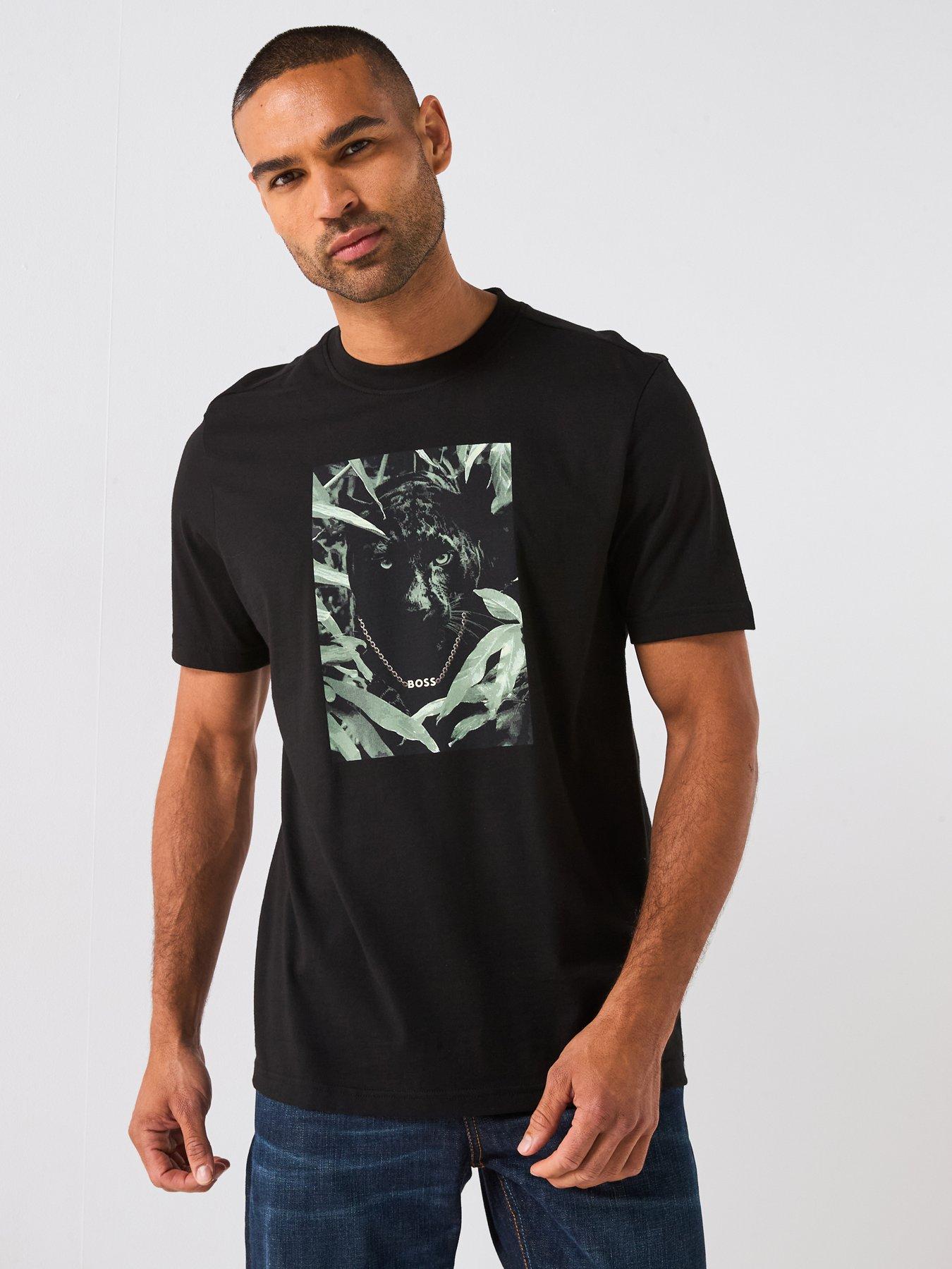 BOSS Animali Regular Fit Jaguar Graphic T-Shirt - Black