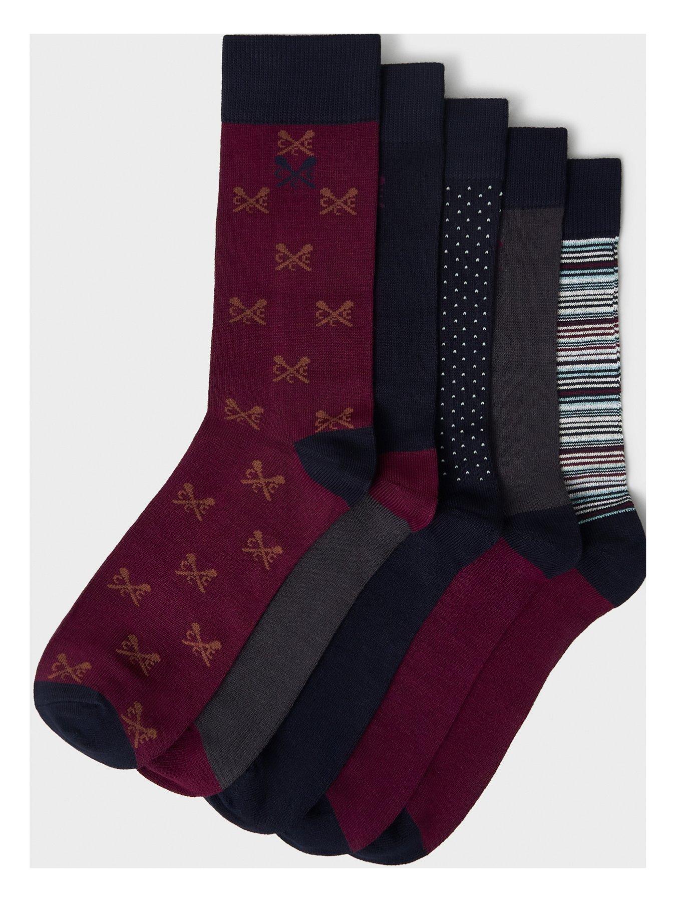 undefined 5 Pack Bamboo Socks - Red