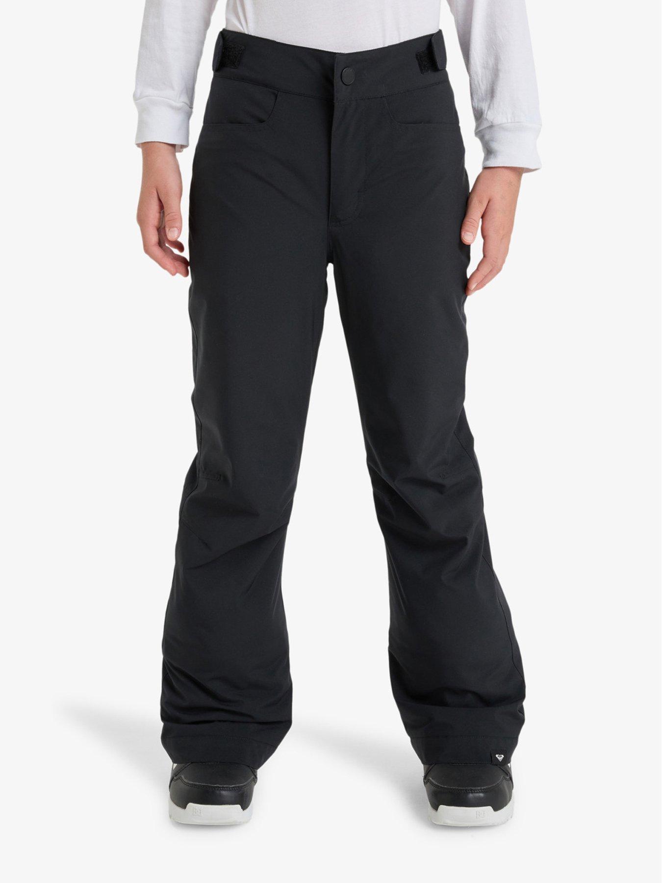 Roxy Junior Girls Skiing Backyard Pants, Black, Size 8 Years