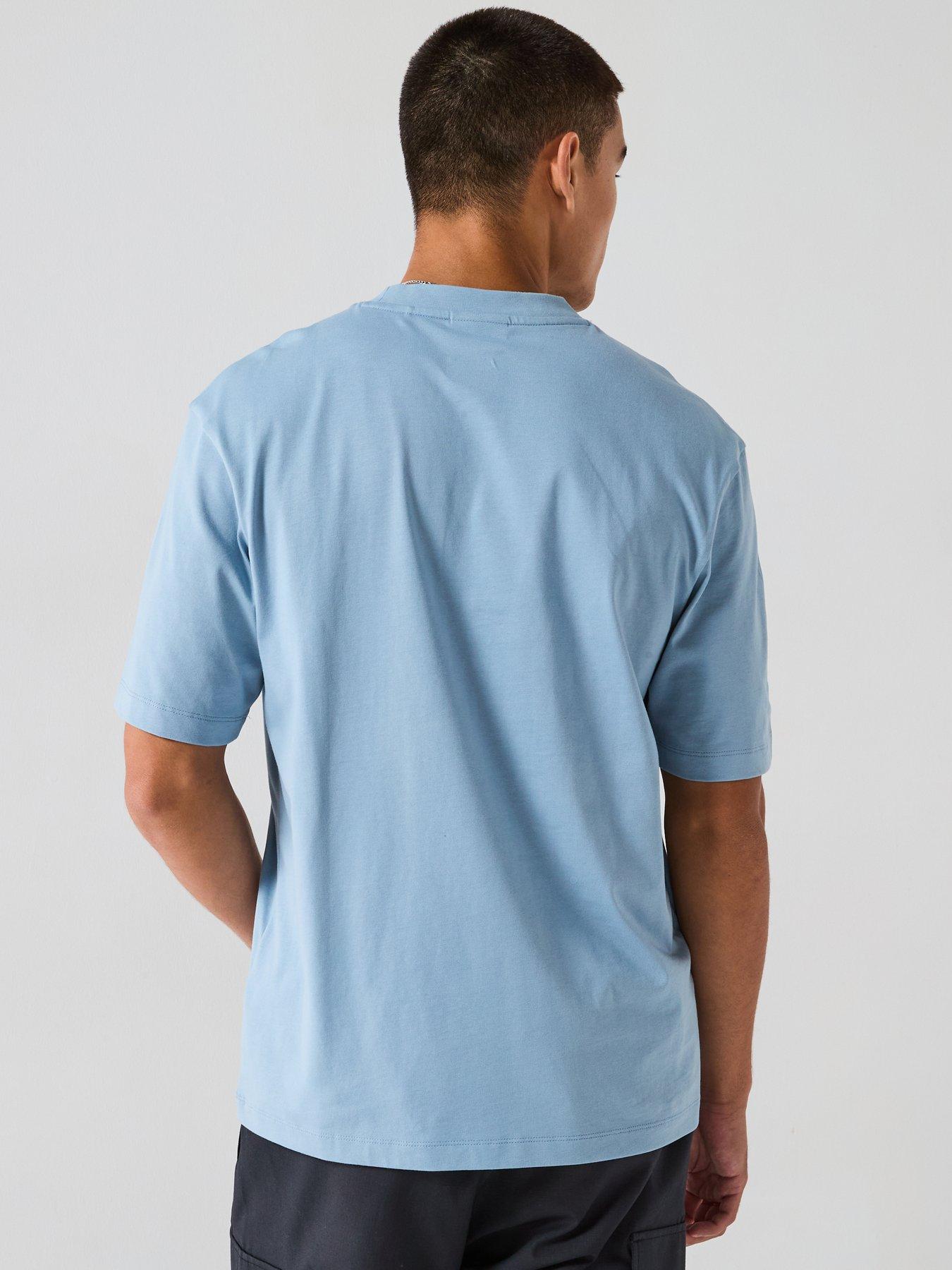 Image 2 of 6 of HUGO Blue Niley Regular Fit Smiley Left Chest Logo T-Shirt - Light Blue