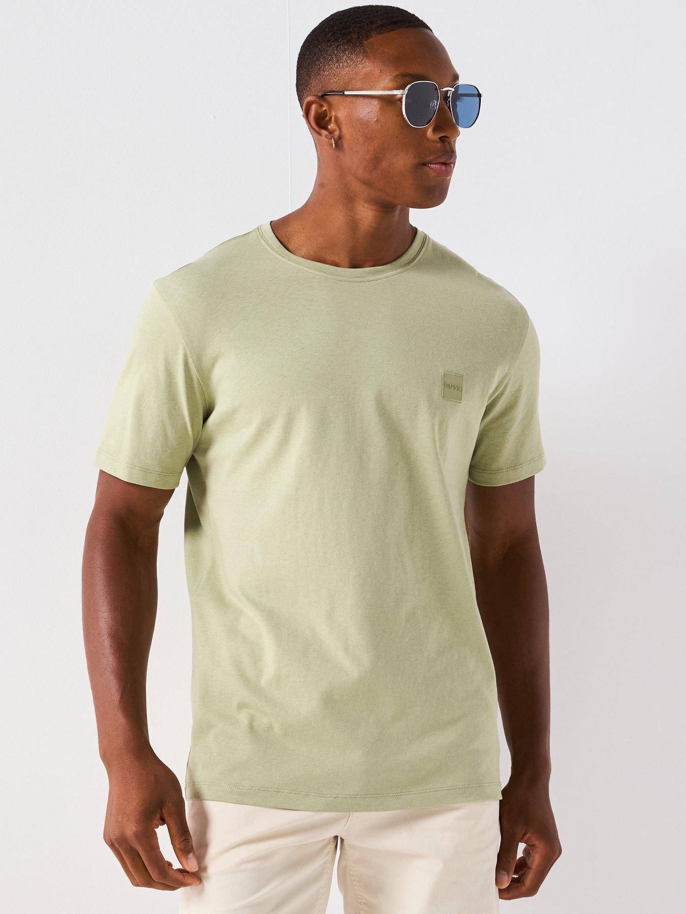 BOSS Tales Tonal Logo Relaxed Fit T-Shirt, Green, Size S, Men