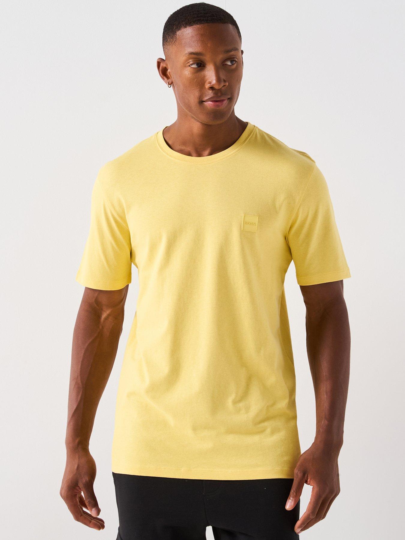 BOSS Tales Tonal Logo Relaxed Fit T-shirt - Yellow | Very