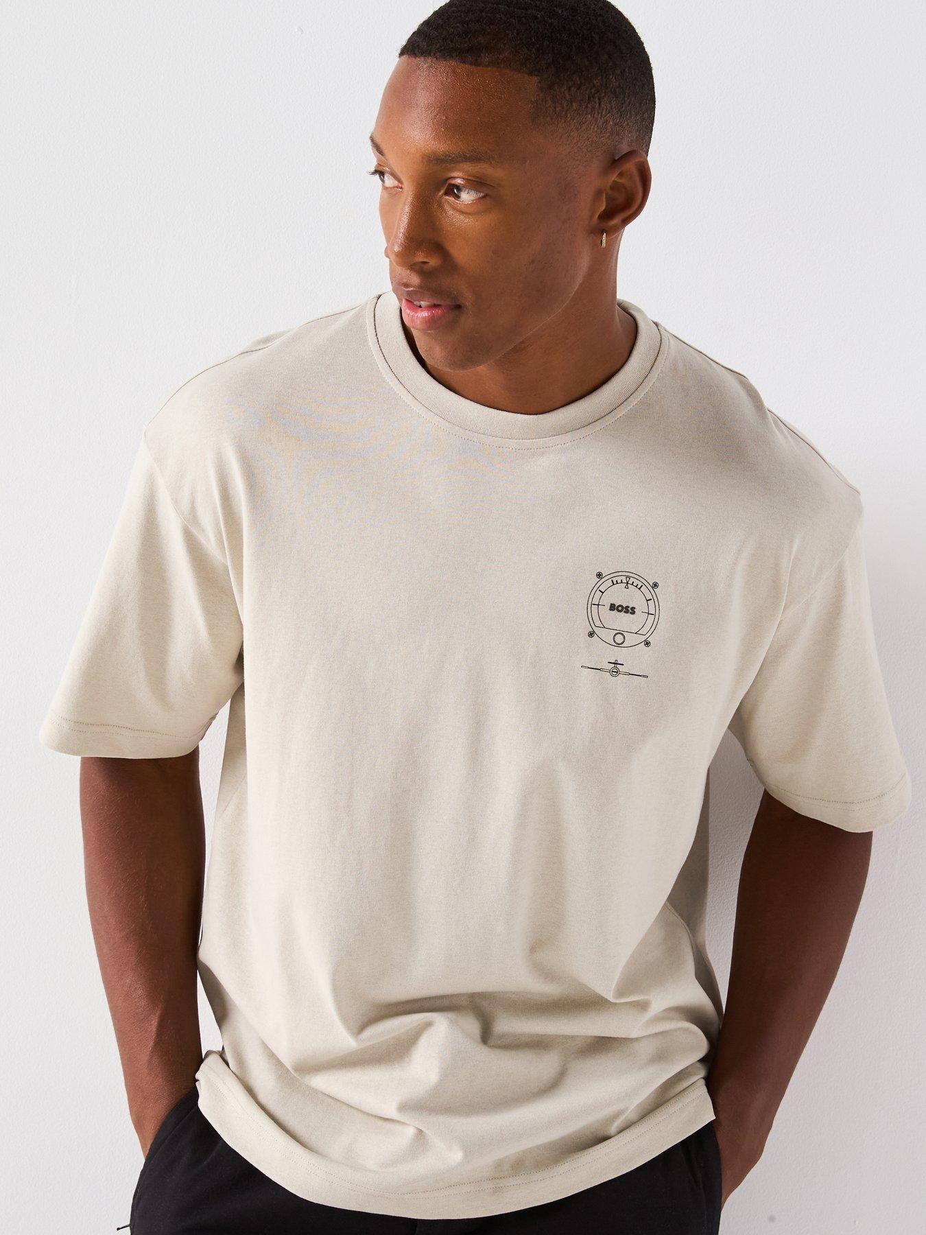undefined Voyage Relaxed Fit Dial Logo T-Shirt - Beige