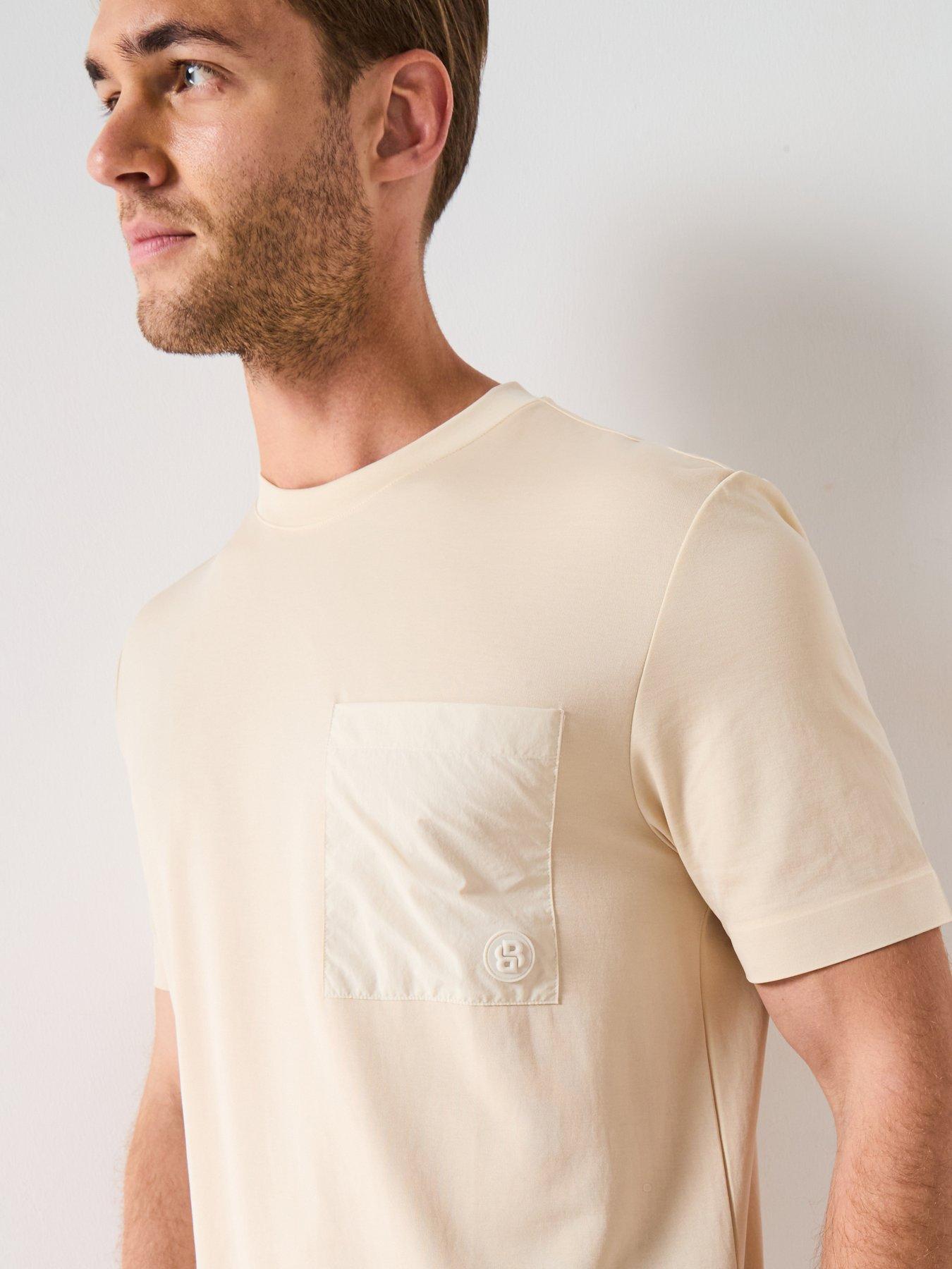 undefined P-Taut 27 Regular Fit Rubber Pocked Tech T-Shirt - Cream