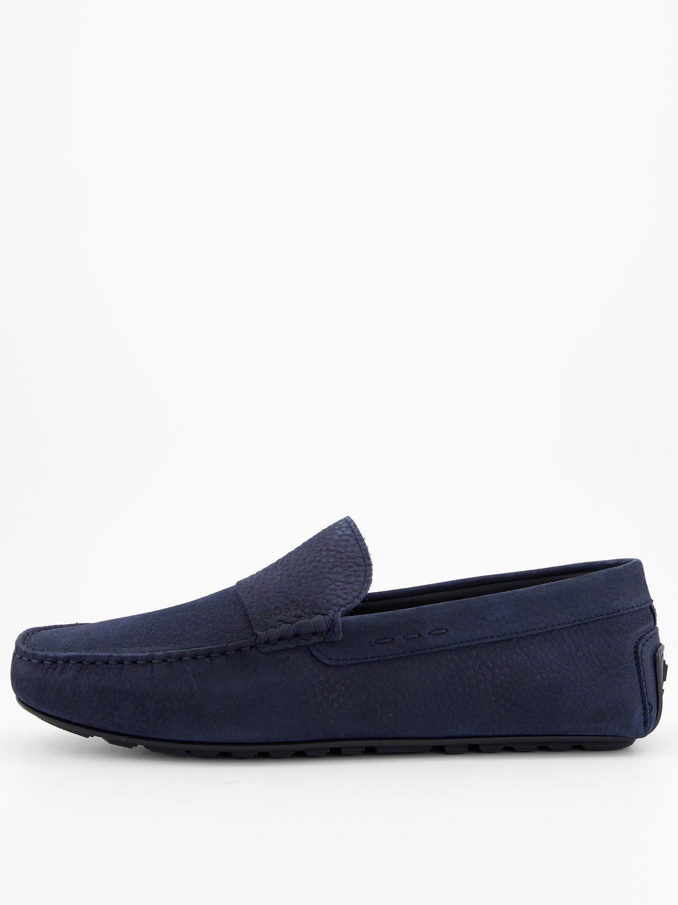 undefined Noel Nubuck Moccasin Casual Slip Ons - Navy