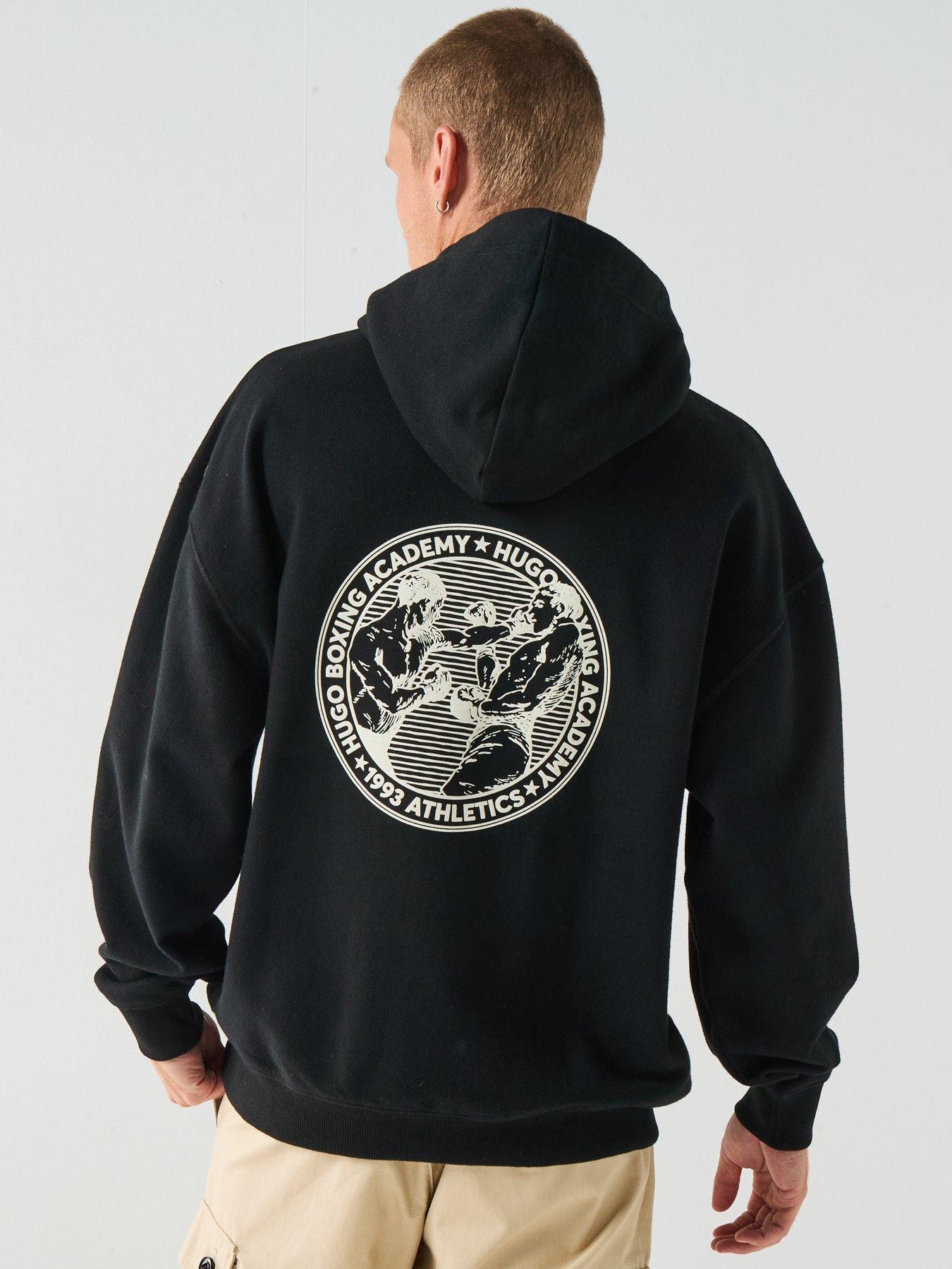 undefined Oversized Fit Duwrestie Back Print Crew Sweat - Black